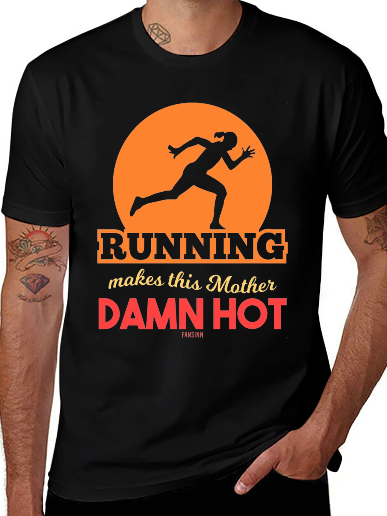 Running Mother Graphic Tee - Black