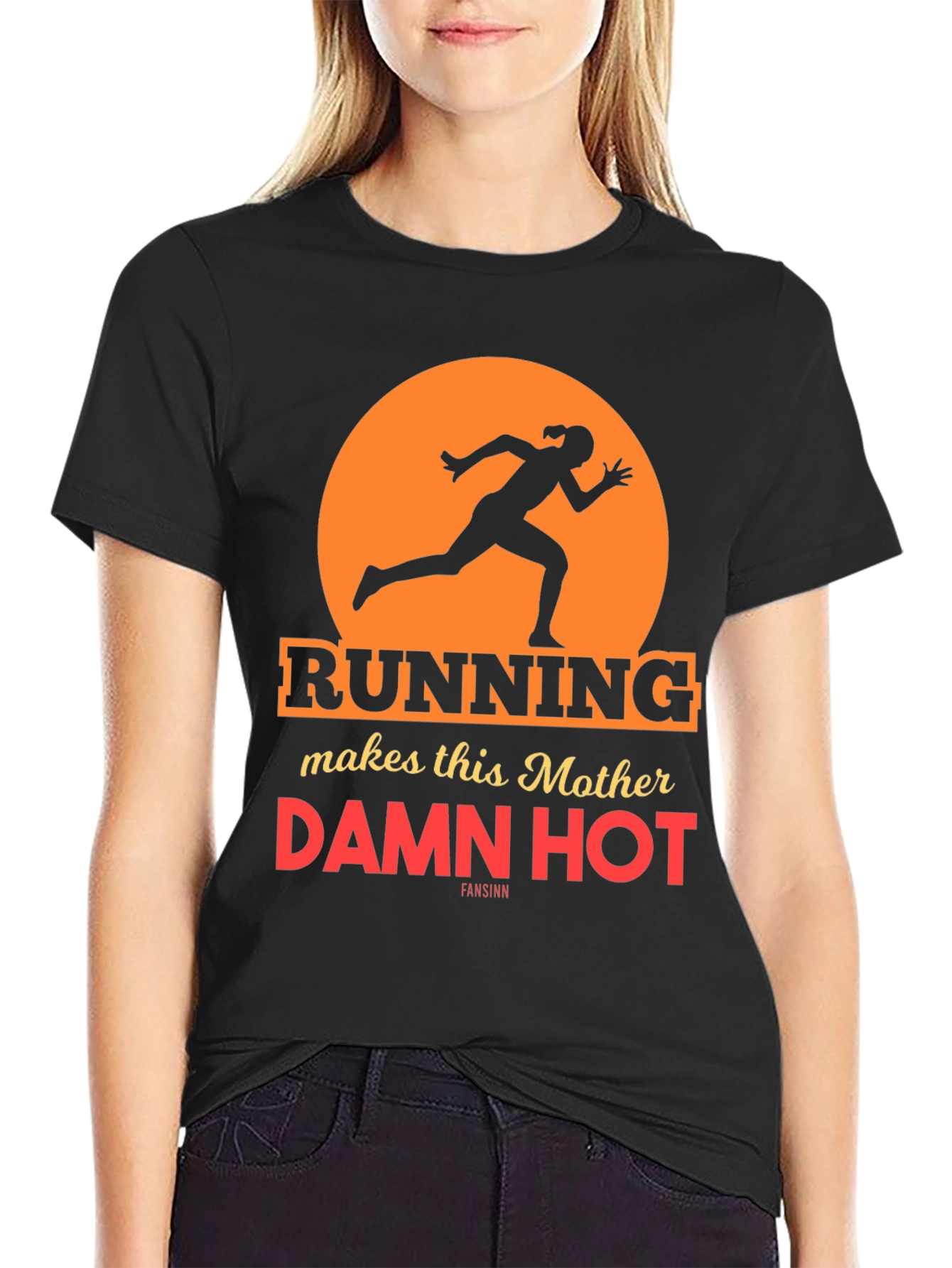 Running Mother Graphic Tee - Black