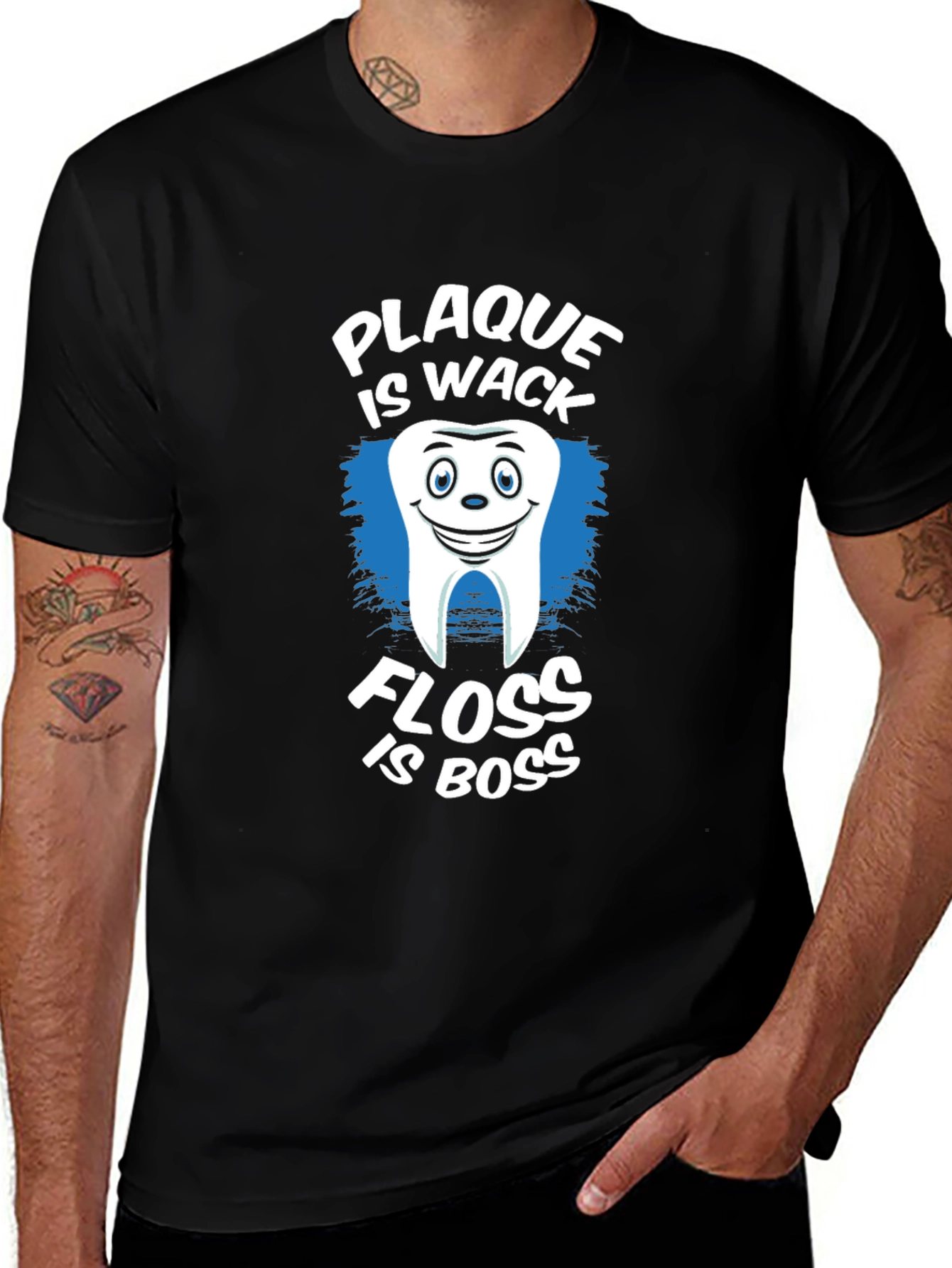 Plaque is Wack Floss is Boss Funny Dental T-Shirt