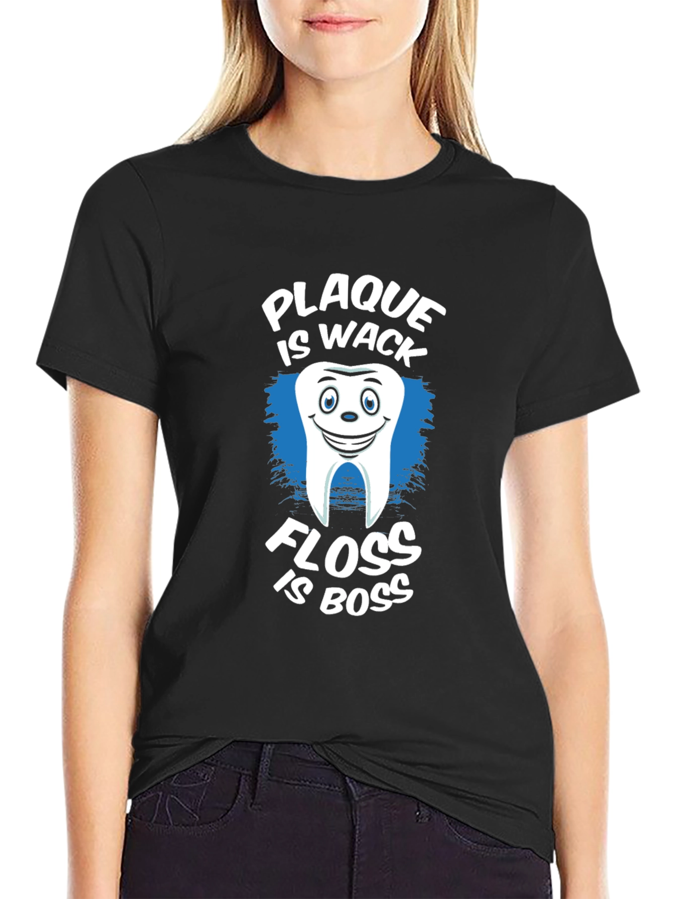 Plaque is Wack Floss is Boss Funny Dental T-Shirt