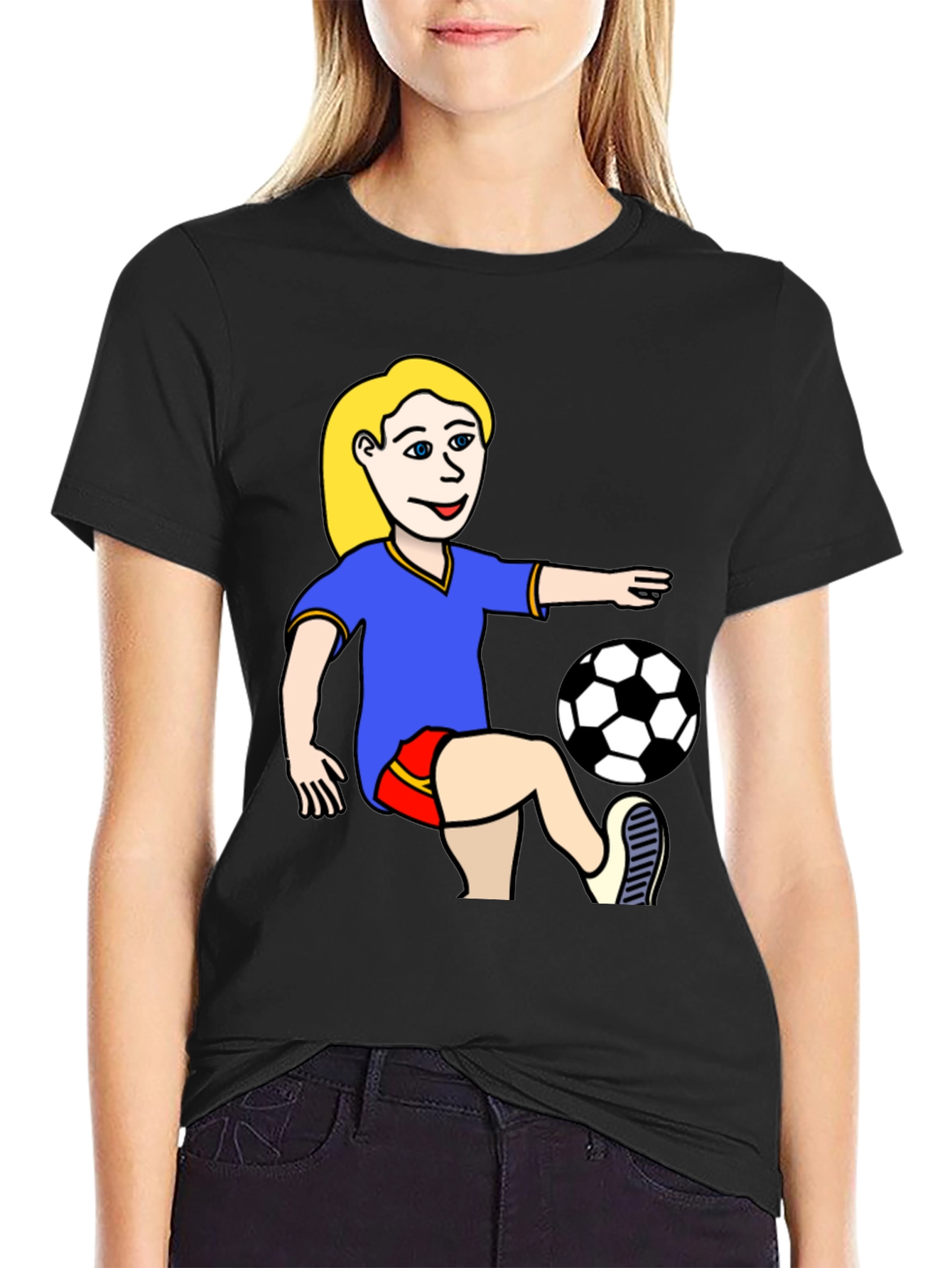 Soccer Girl Graphic T-Shirt - Unisex Jersey Tee