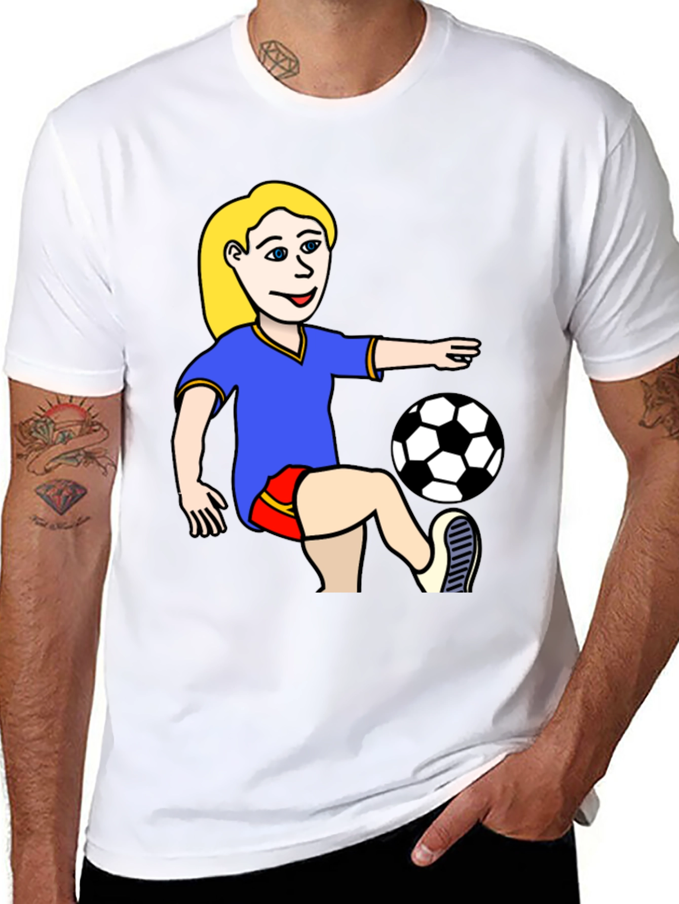 Soccer Girl Graphic T-Shirt - Unisex Jersey Tee