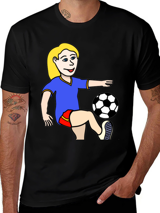 Soccer Girl Graphic T-Shirt - Unisex Jersey Tee