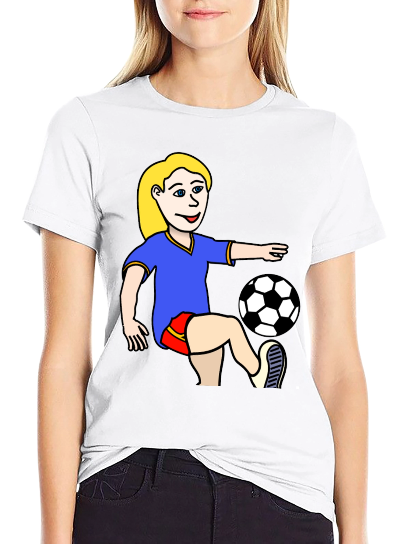 Soccer Girl Graphic T-Shirt - Unisex Jersey Tee