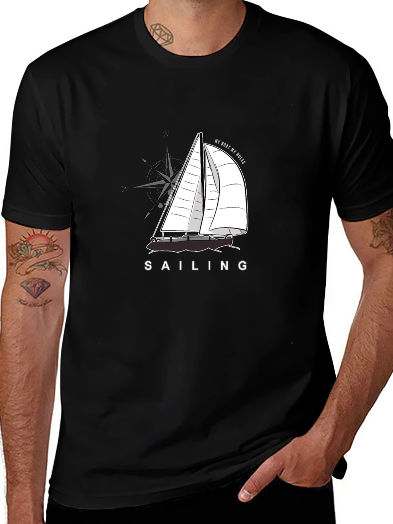 Sailing T-Shirt - My Boat My Rules Graphic Tee