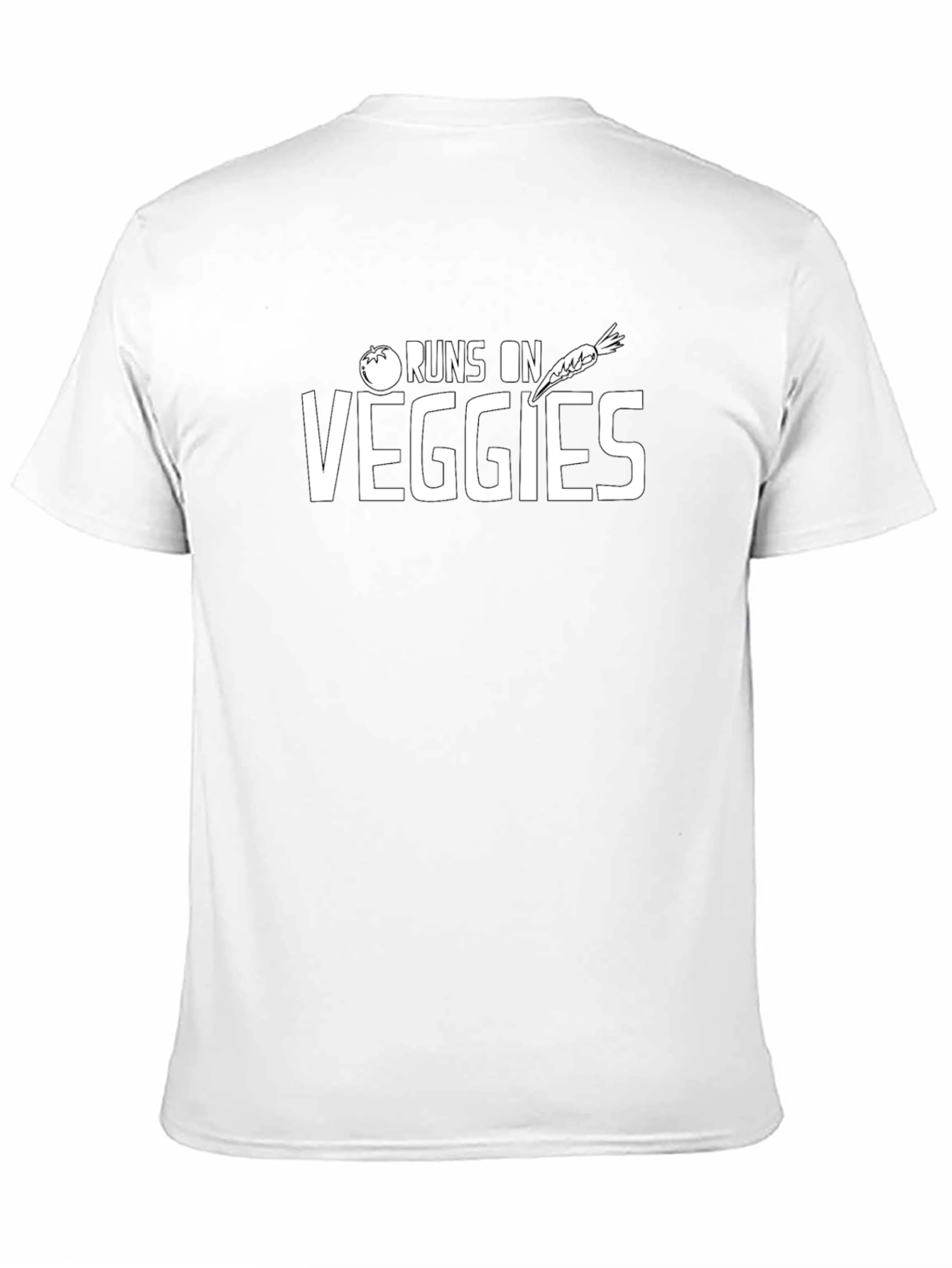 Runs on Veggies T-Shirt - Black Vegetable Lover Tee