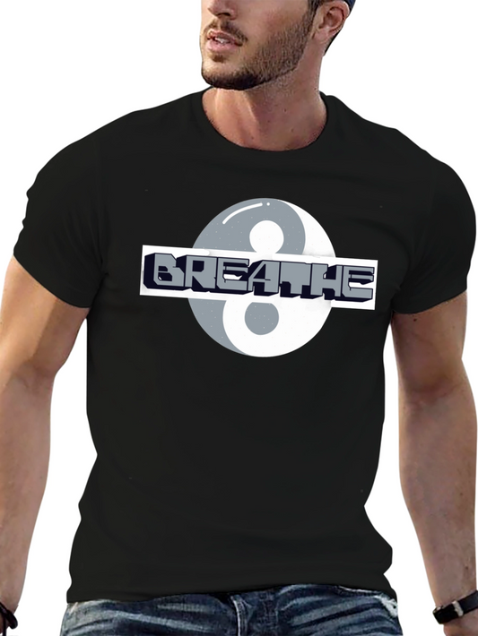Breathe Yin Yang Graphic Tee - Stylish Comfort
