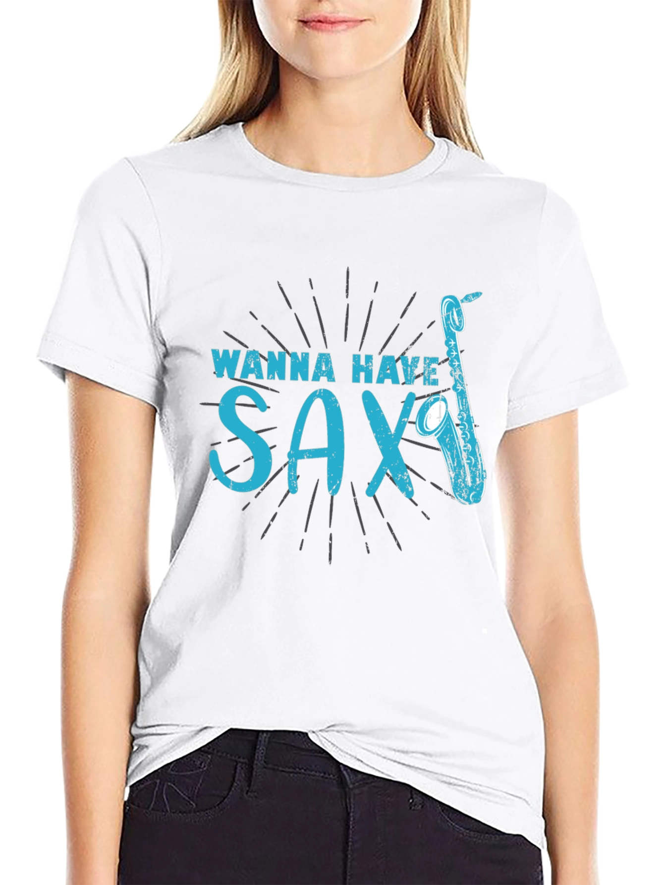 Wanna Have Sax? T-Shirt - Funny Music Tee