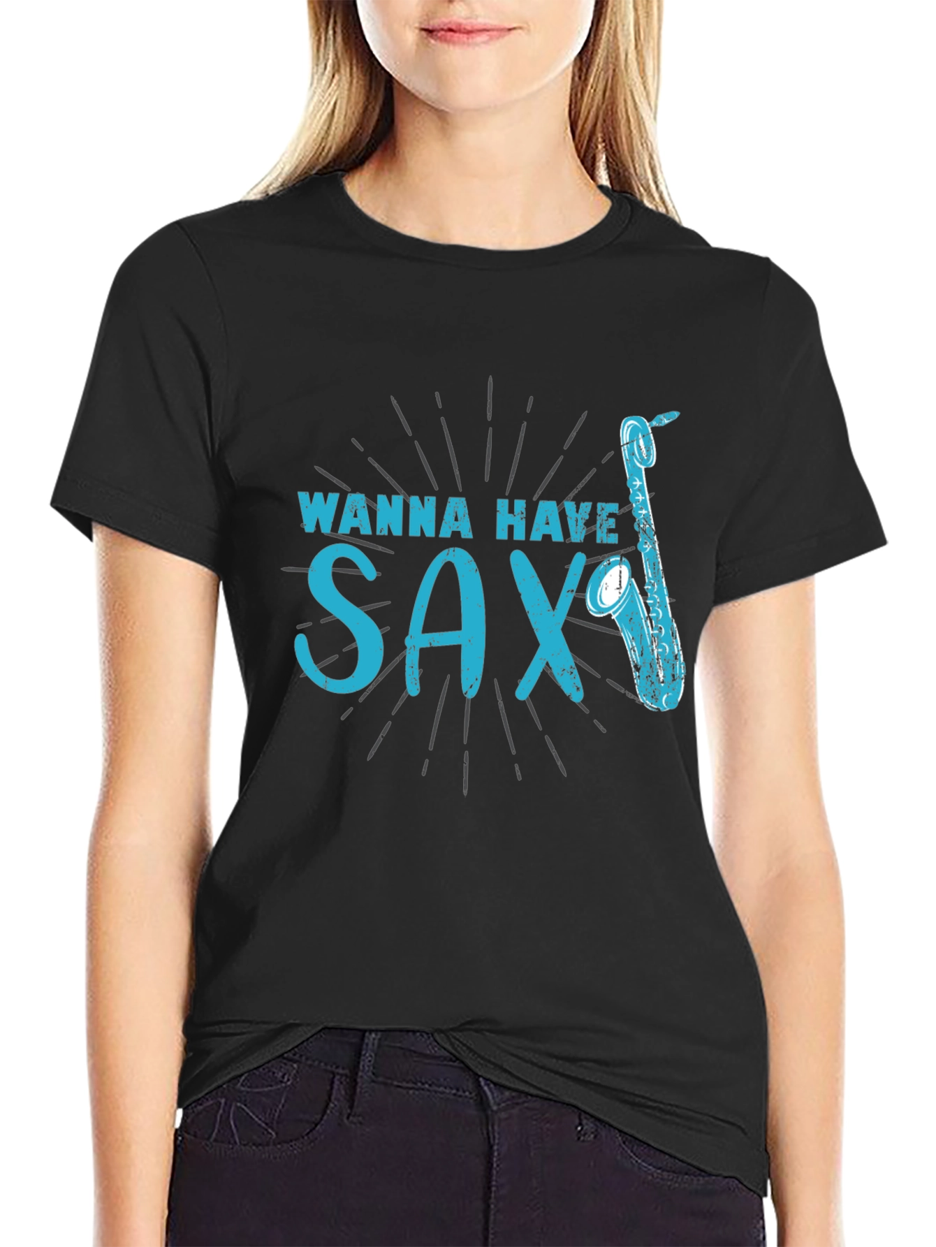 Wanna Have Sax? T-Shirt - Funny Music Tee