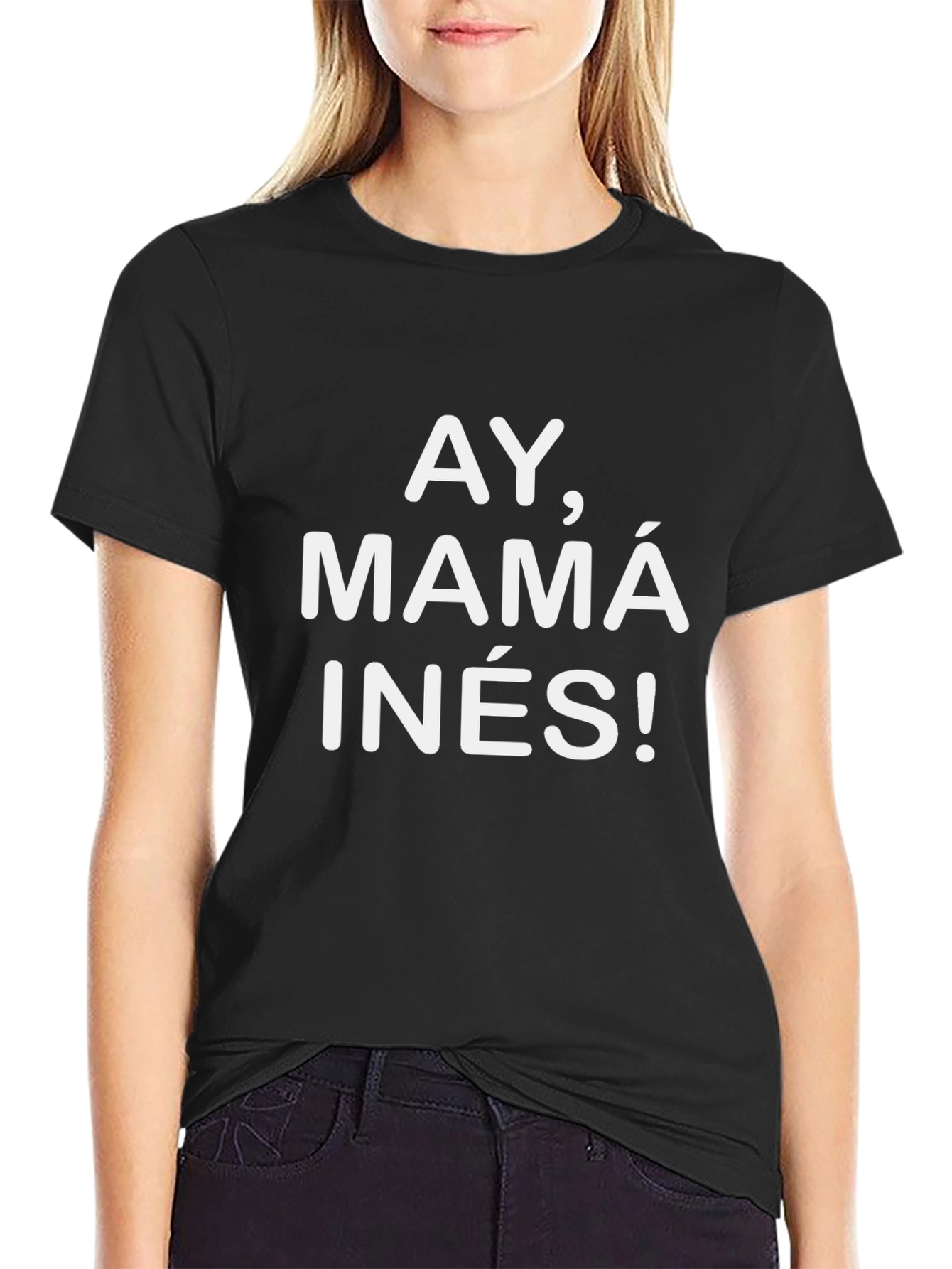 Ay Mama Inés! Black Graphic Tee Shirt