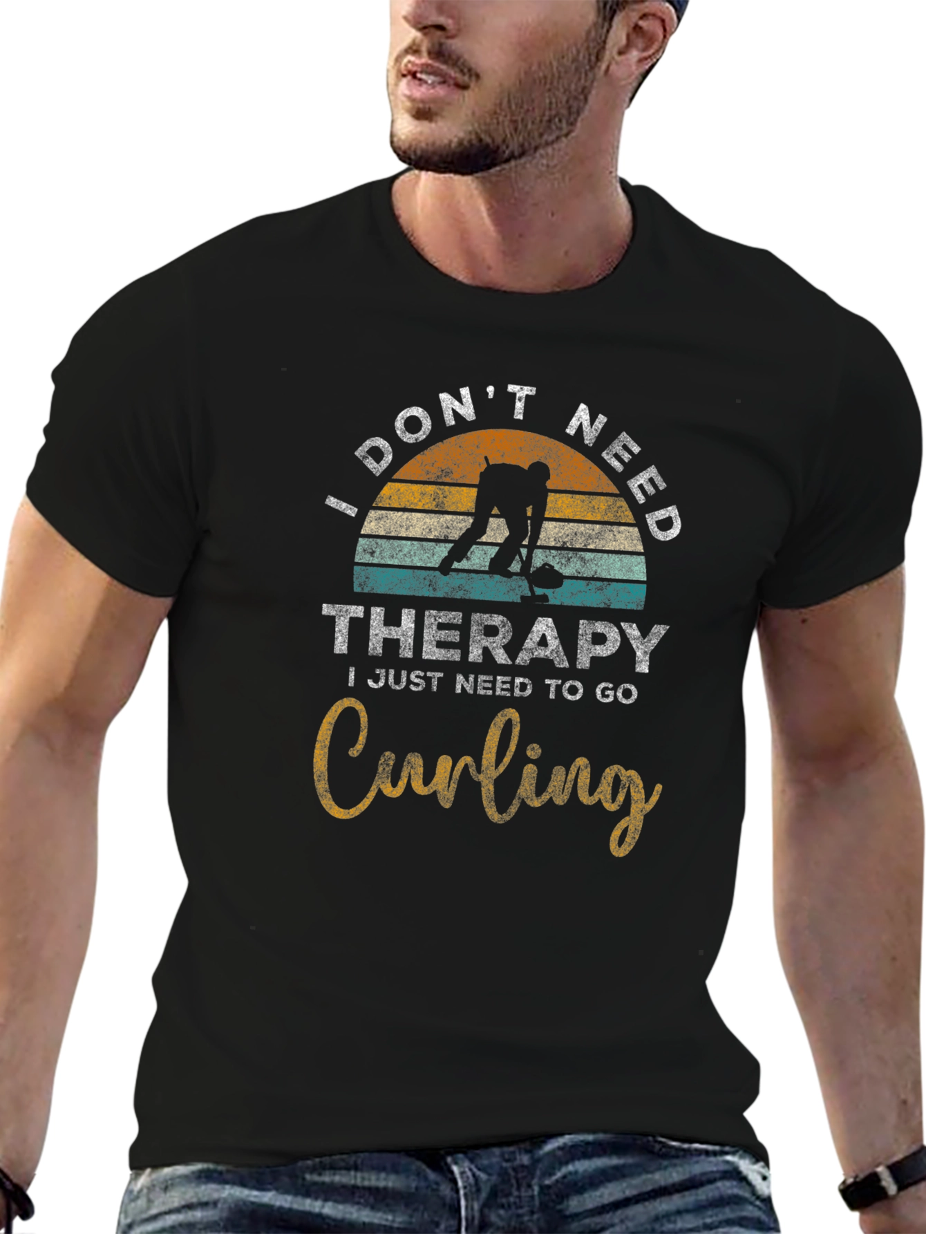 I Just Need to Go Curling Graphic Tee