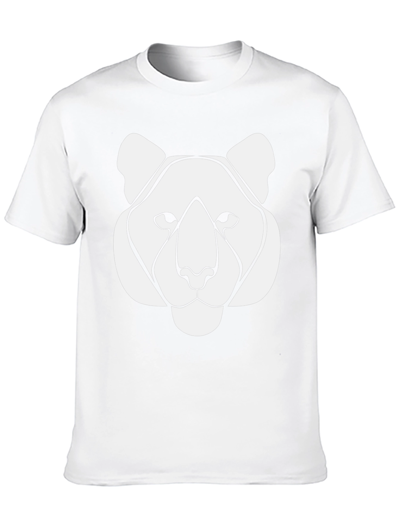 Abstract Lion Graphic Tee - Black Cotton T-Shirt