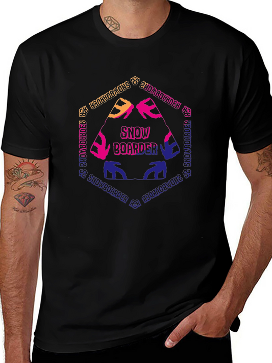 Snowboarder Graphic Tee - Stylish Black T-Shirt