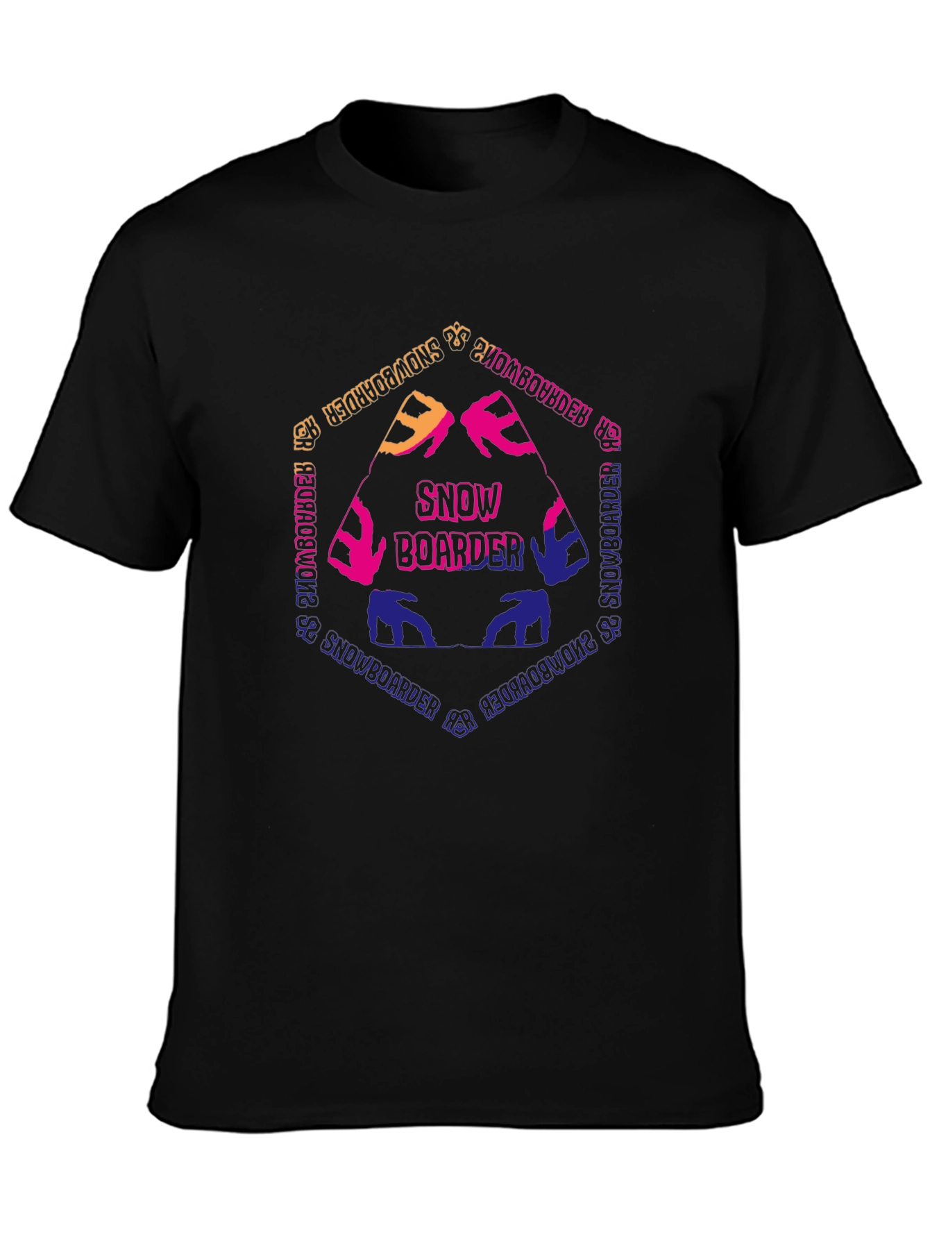 Snowboarder Graphic Tee - Stylish Black T-Shirt