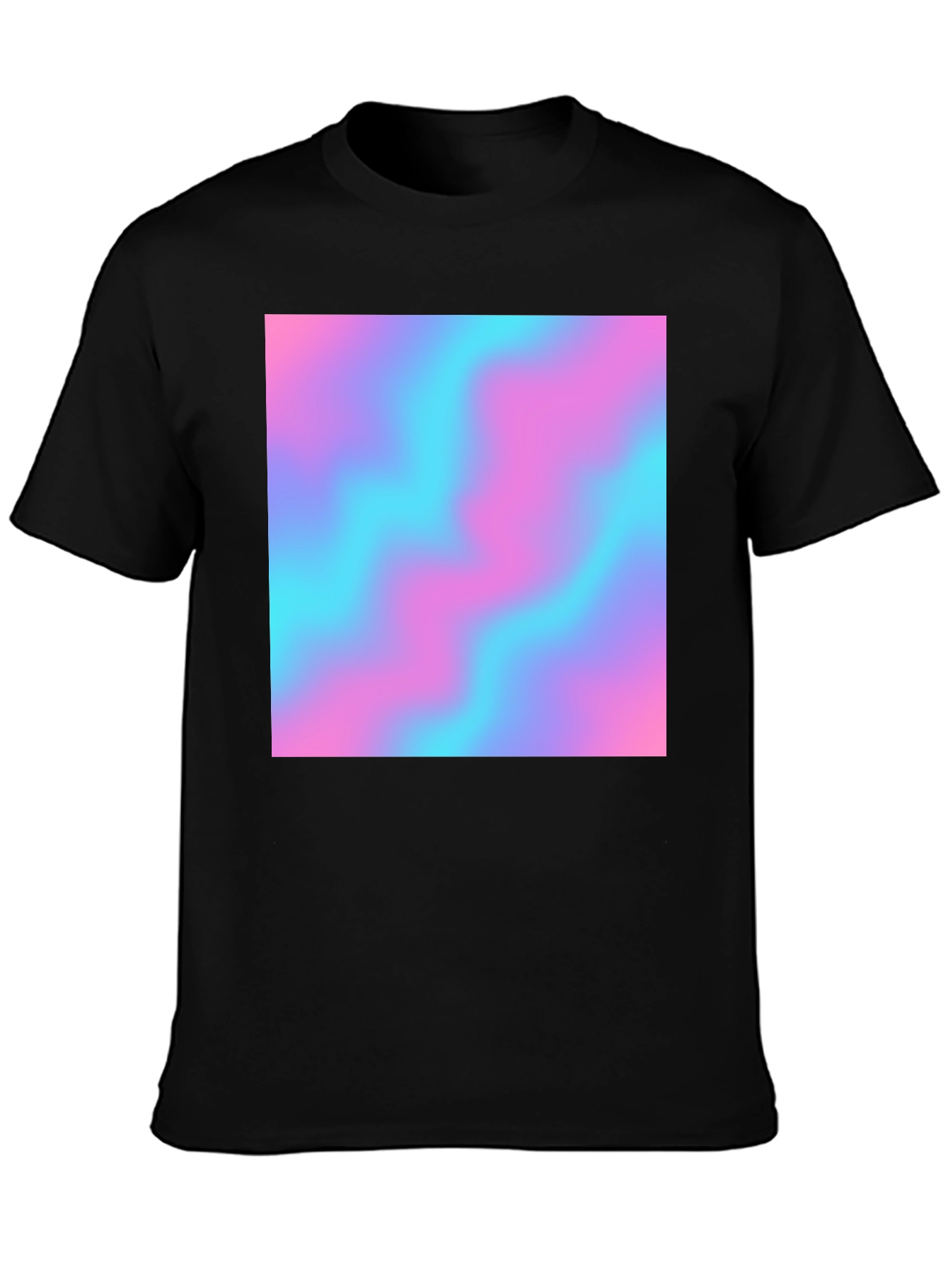Vaporwave Aesthetic T-Shirt - Black Crew Neck