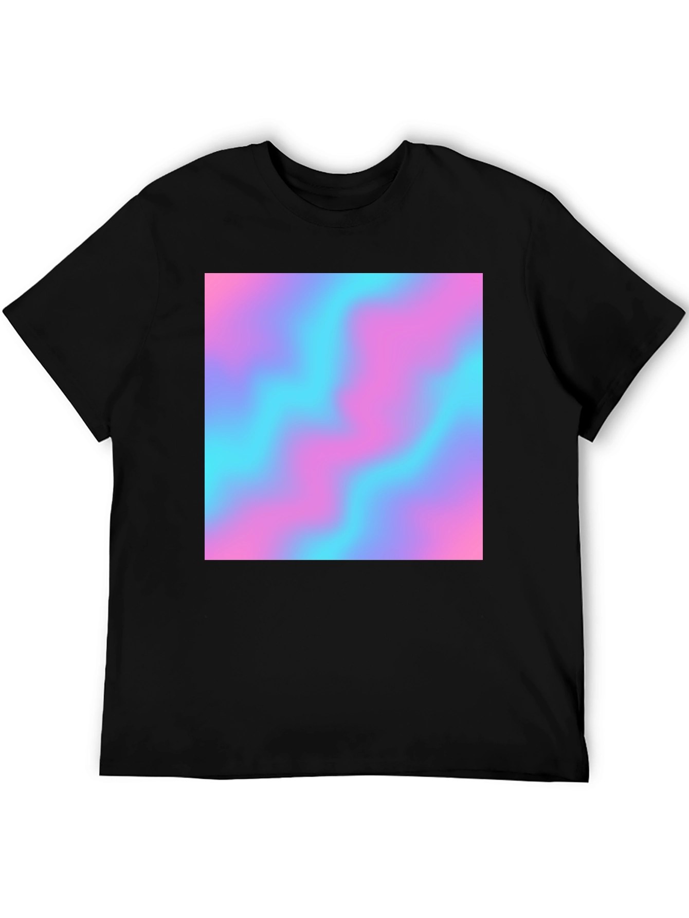 Vaporwave Aesthetic T-Shirt - Black Crew Neck
