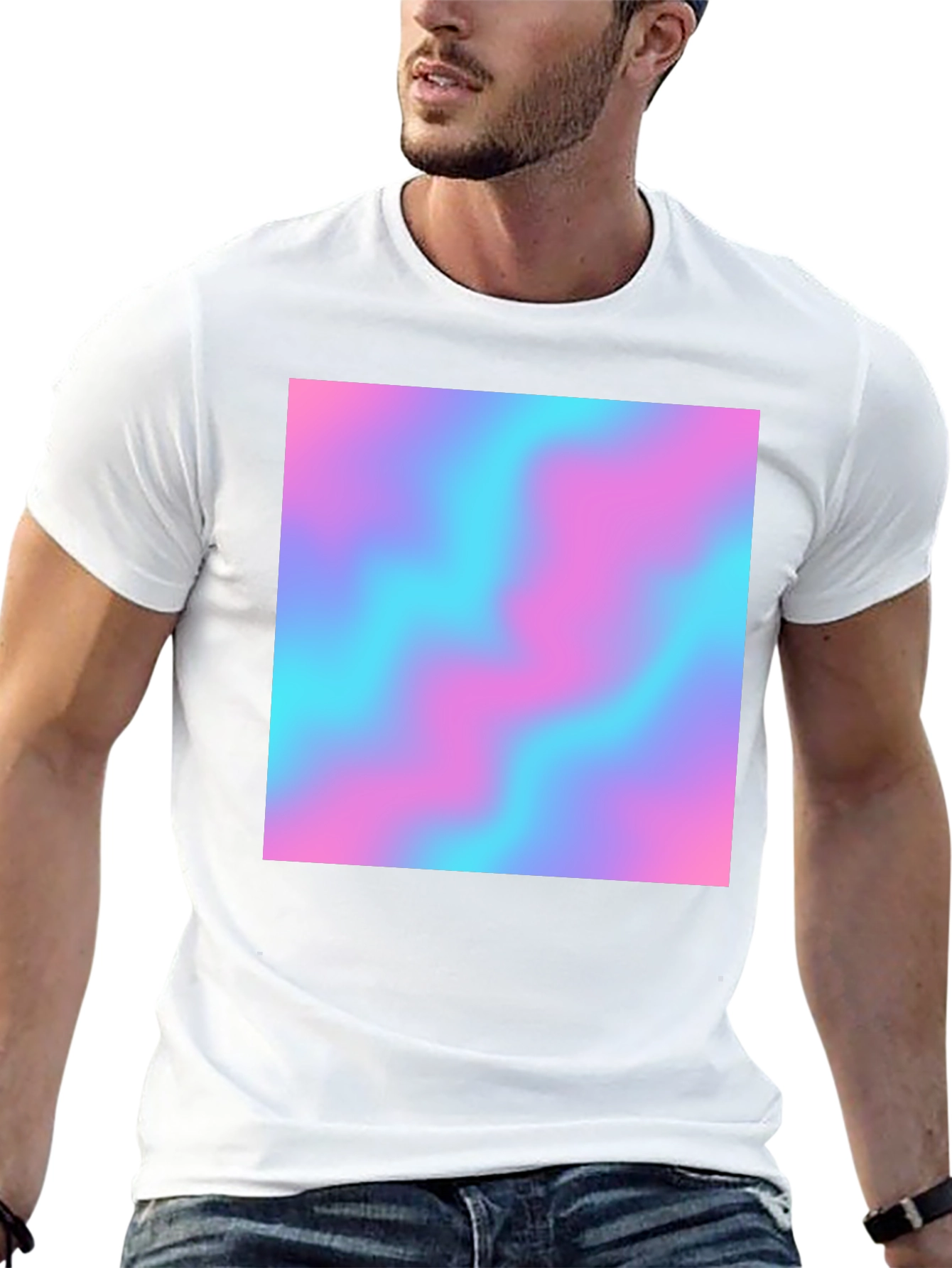 Vaporwave Aesthetic T-Shirt - Black Crew Neck