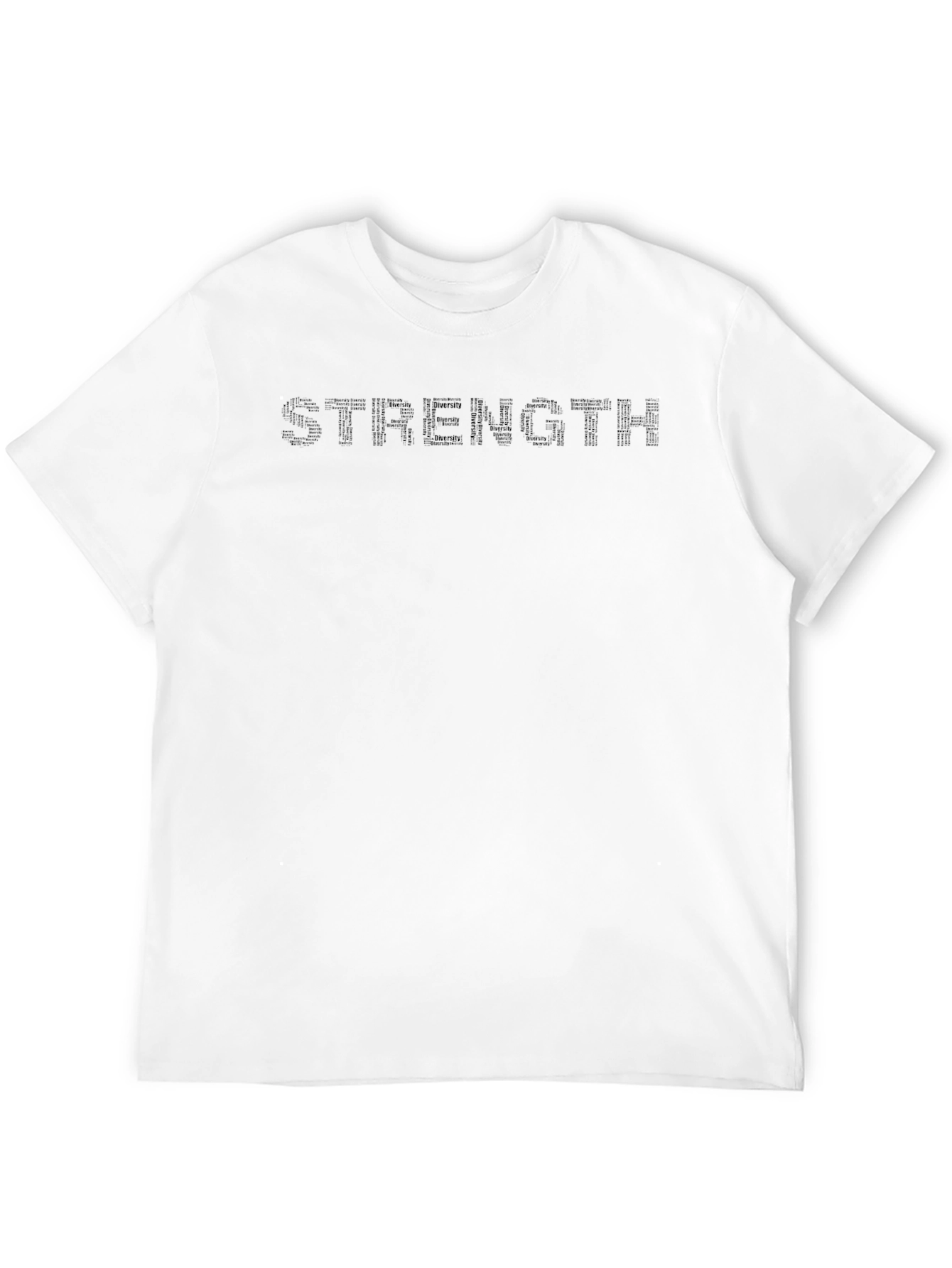 Mens Black Strength Graphic T-Shirt