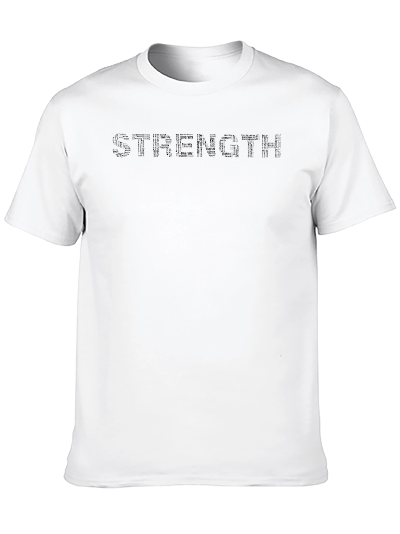 Mens Black Strength Graphic T-Shirt
