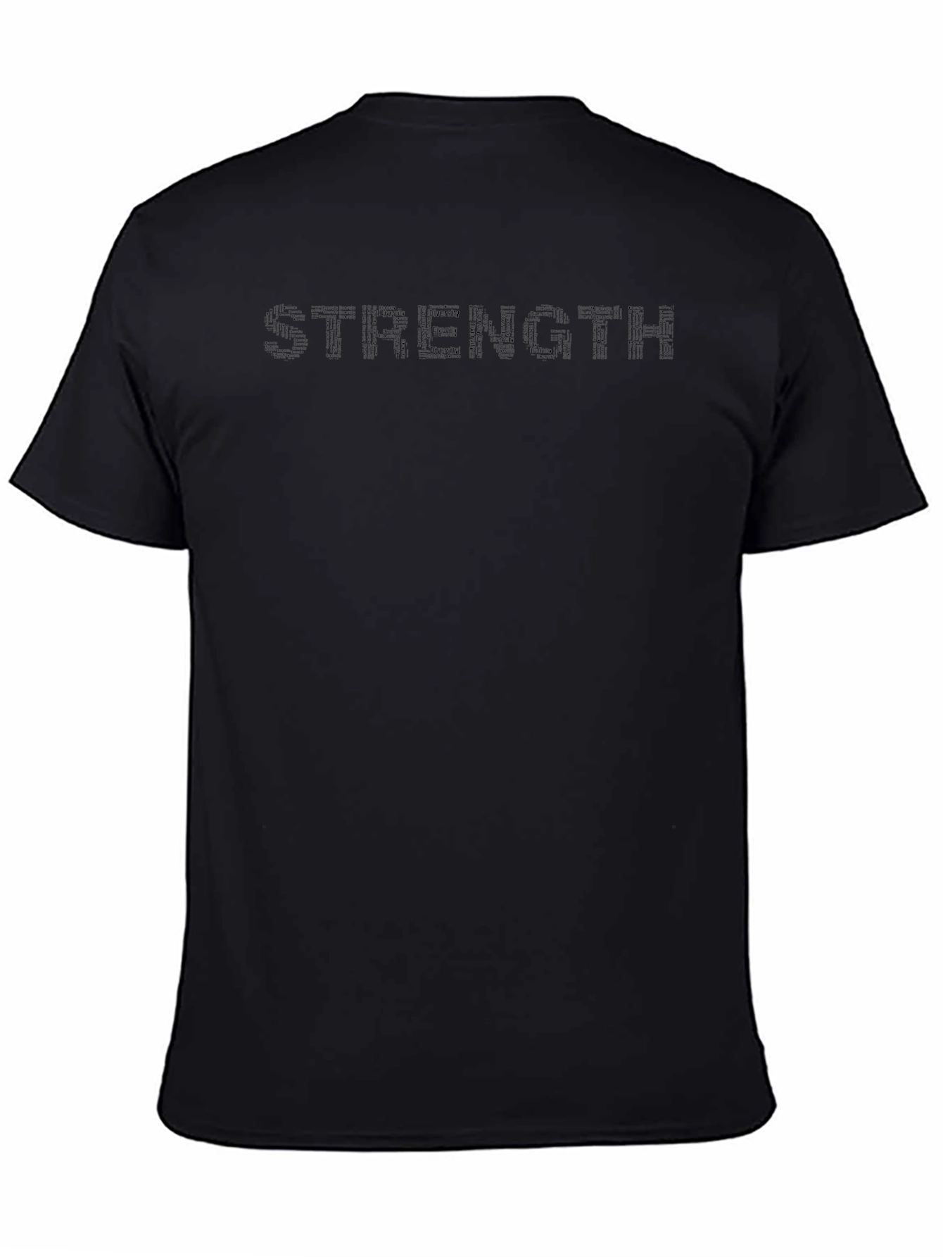 Mens Black Strength Graphic T-Shirt