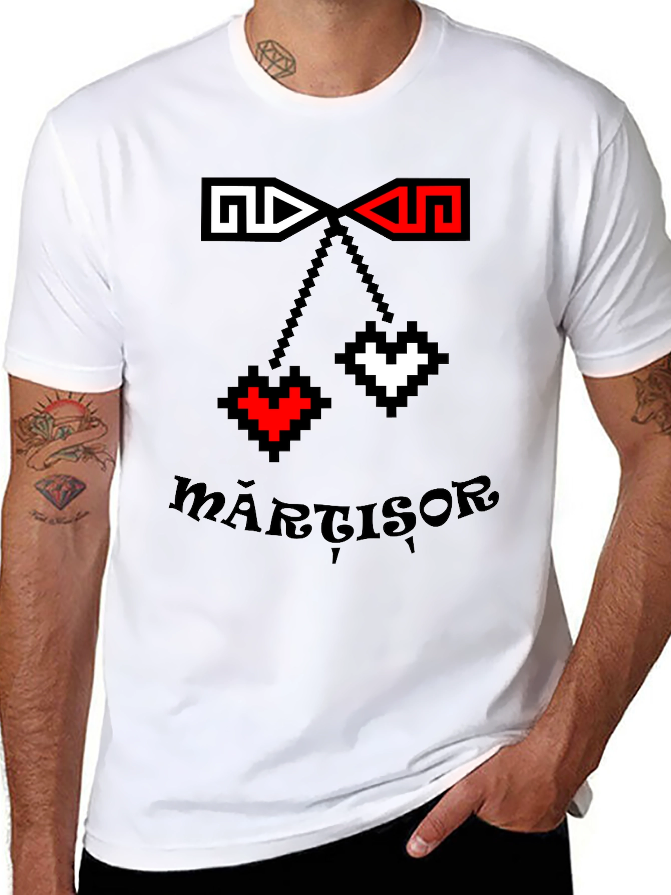 Mărțișor Pixel Art T-Shirt
