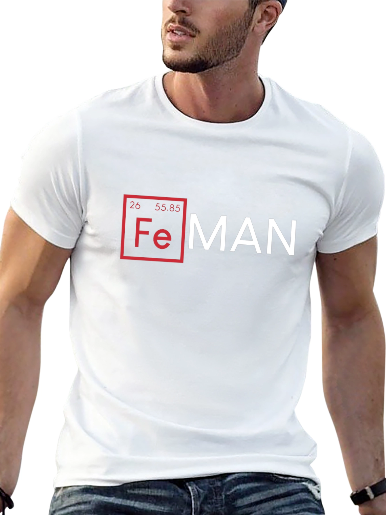 Fe Man T-Shirt: Iron Man Inspired Chemistry Tee