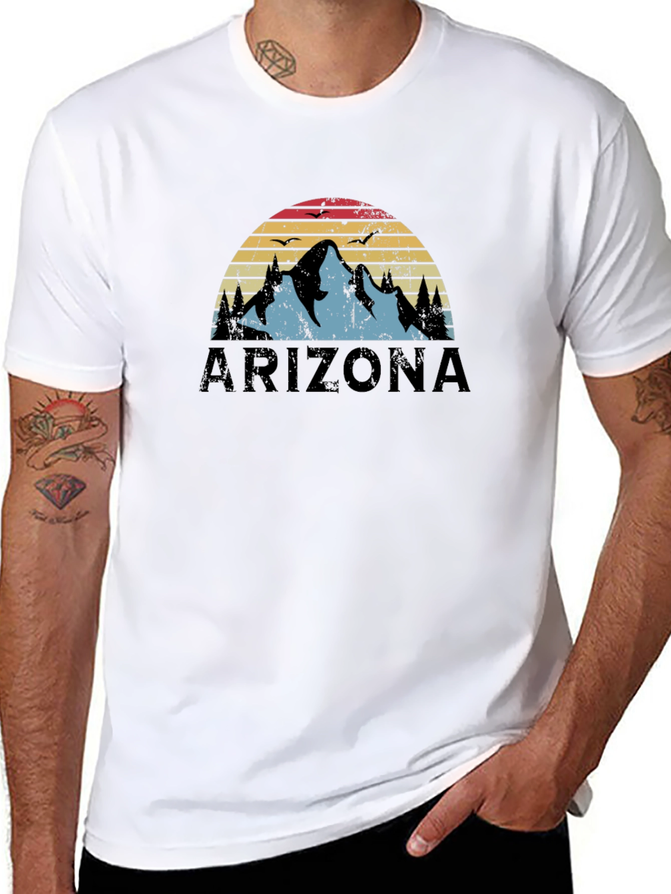 Arizona Mountain Sunset Graphic T-Shirt