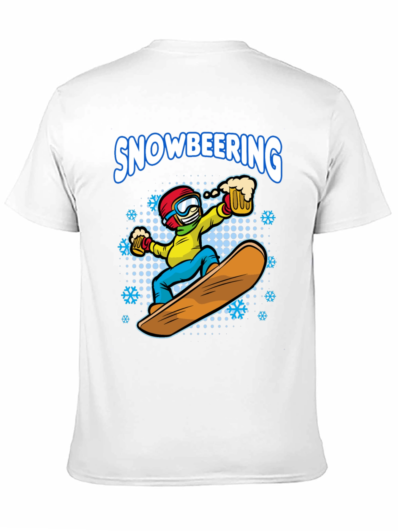 Snowboarding Beer Lover Graphic T-Shirt