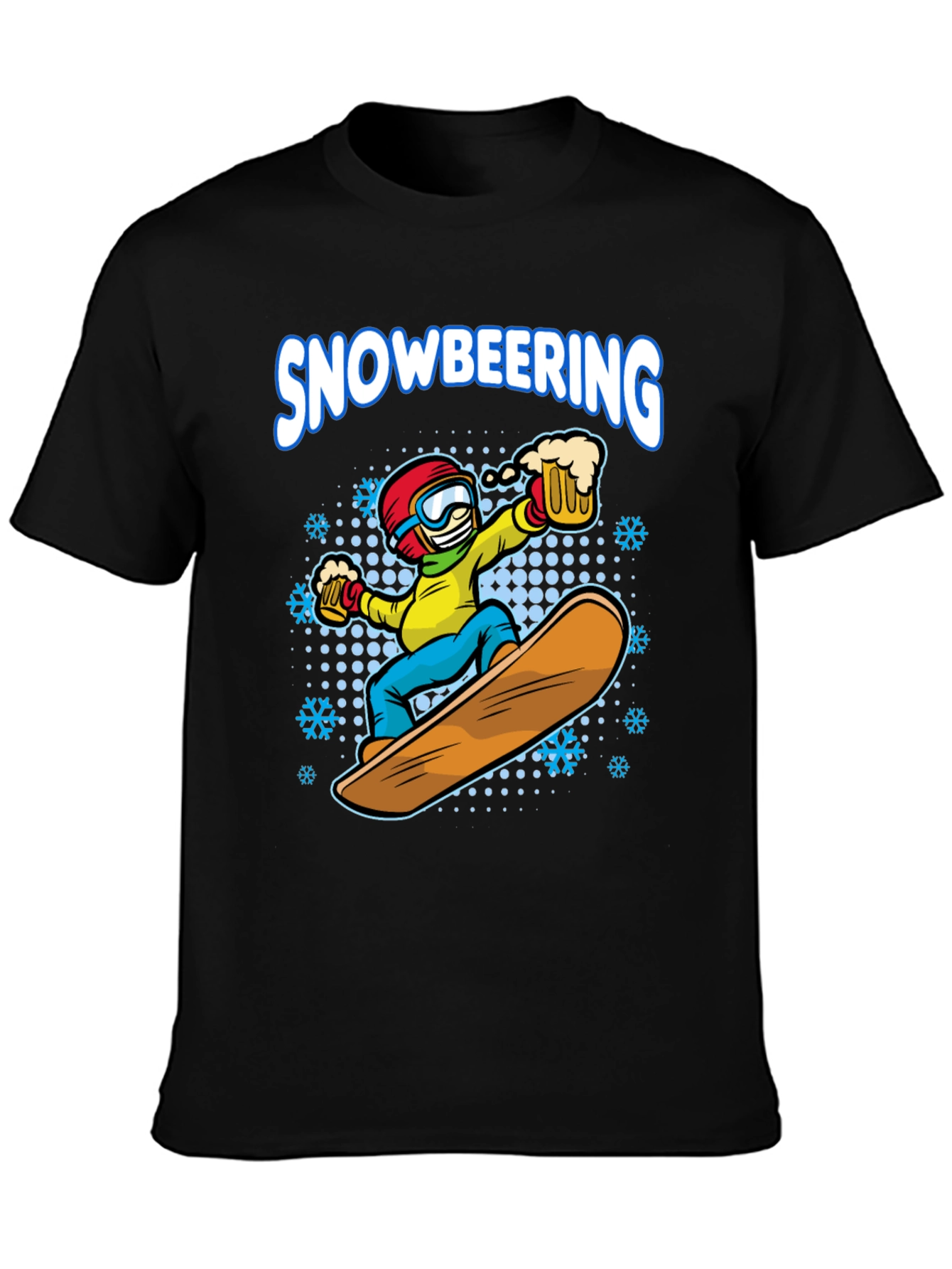 Snowboarding Beer Lover Graphic T-Shirt