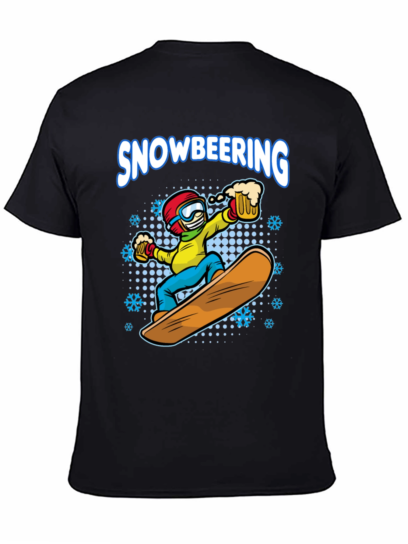 Snowboarding Beer Lover Graphic T-Shirt