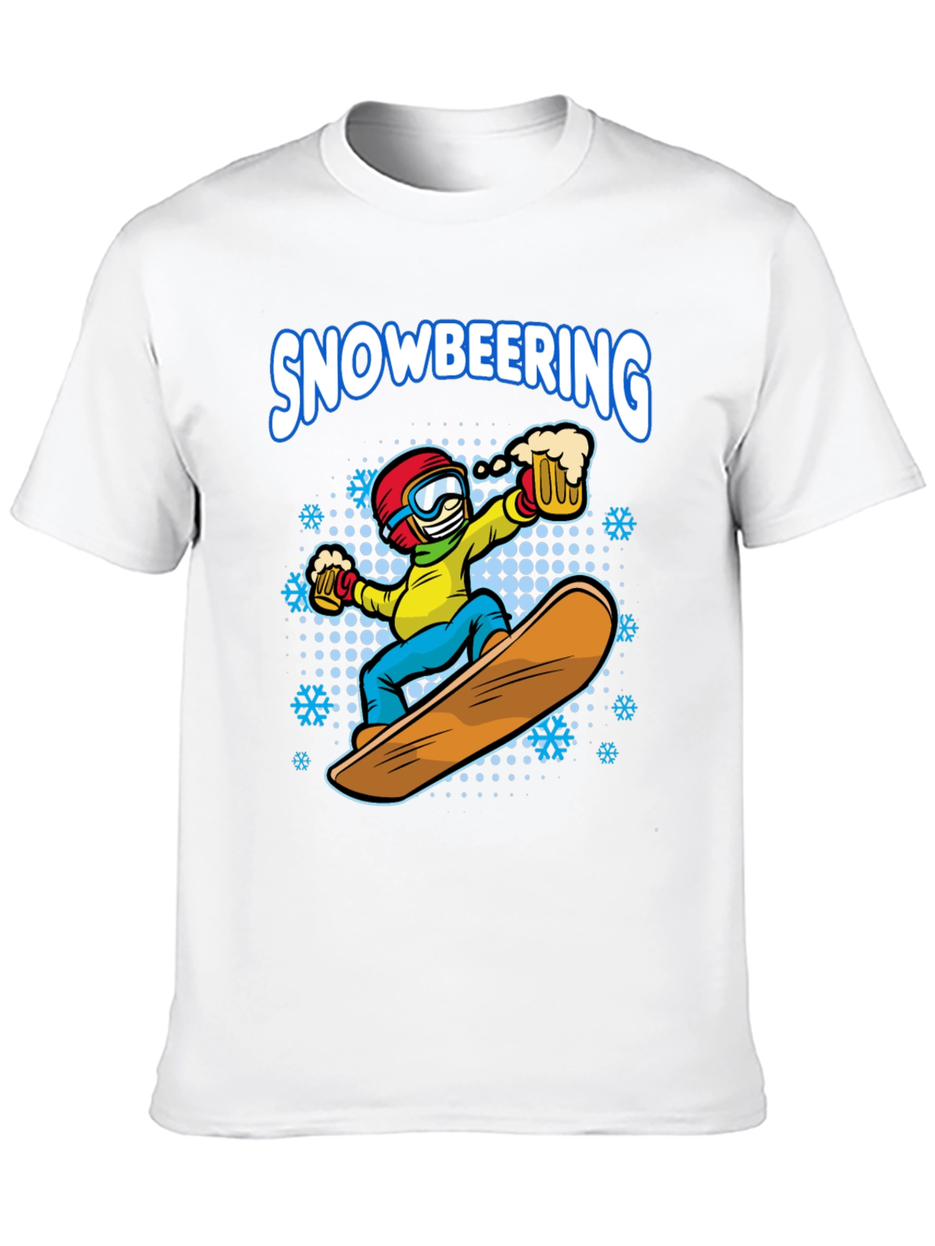 Snowboarding Beer Lover Graphic T-Shirt