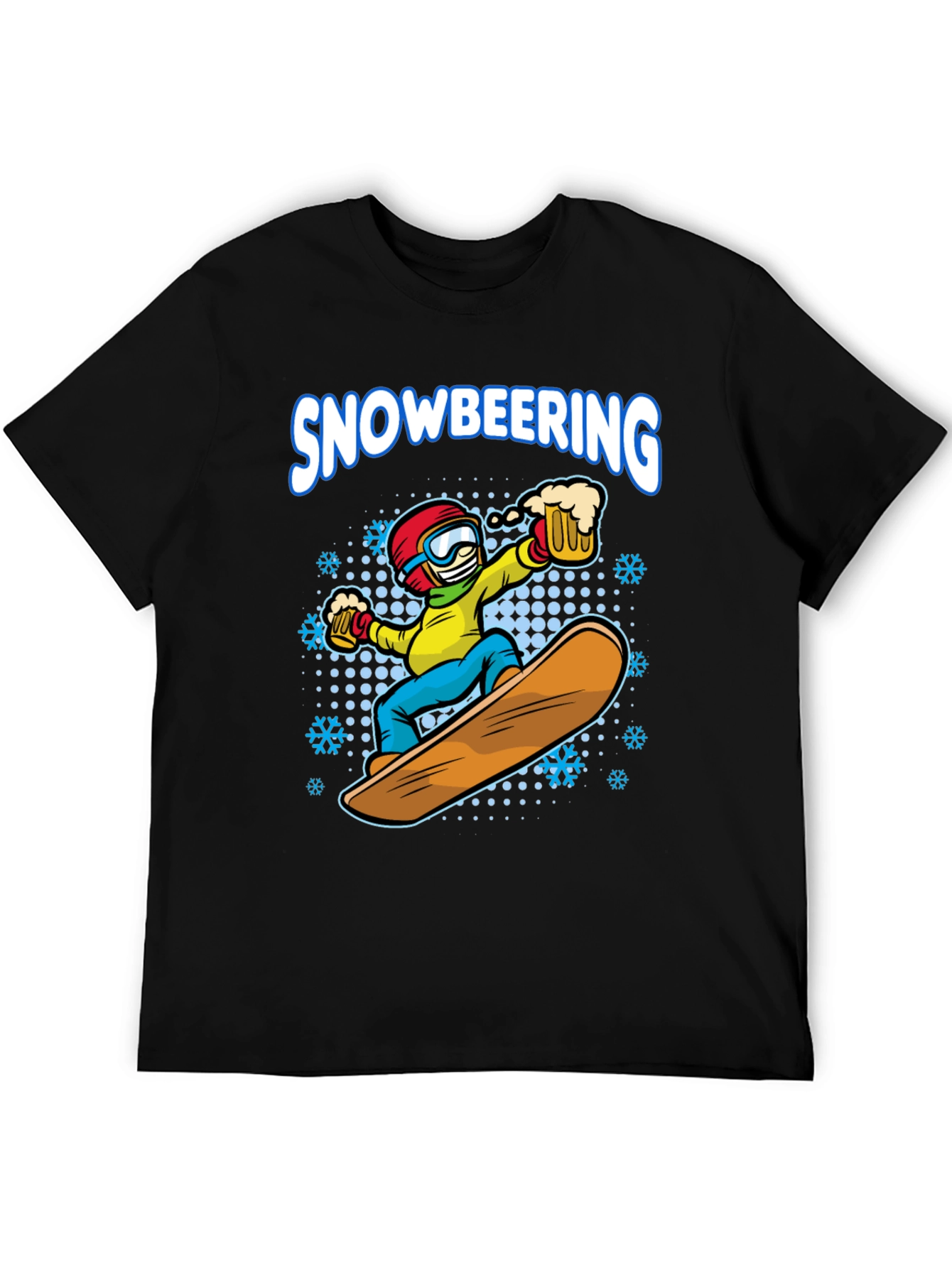 Snowboarding Beer Lover Graphic T-Shirt