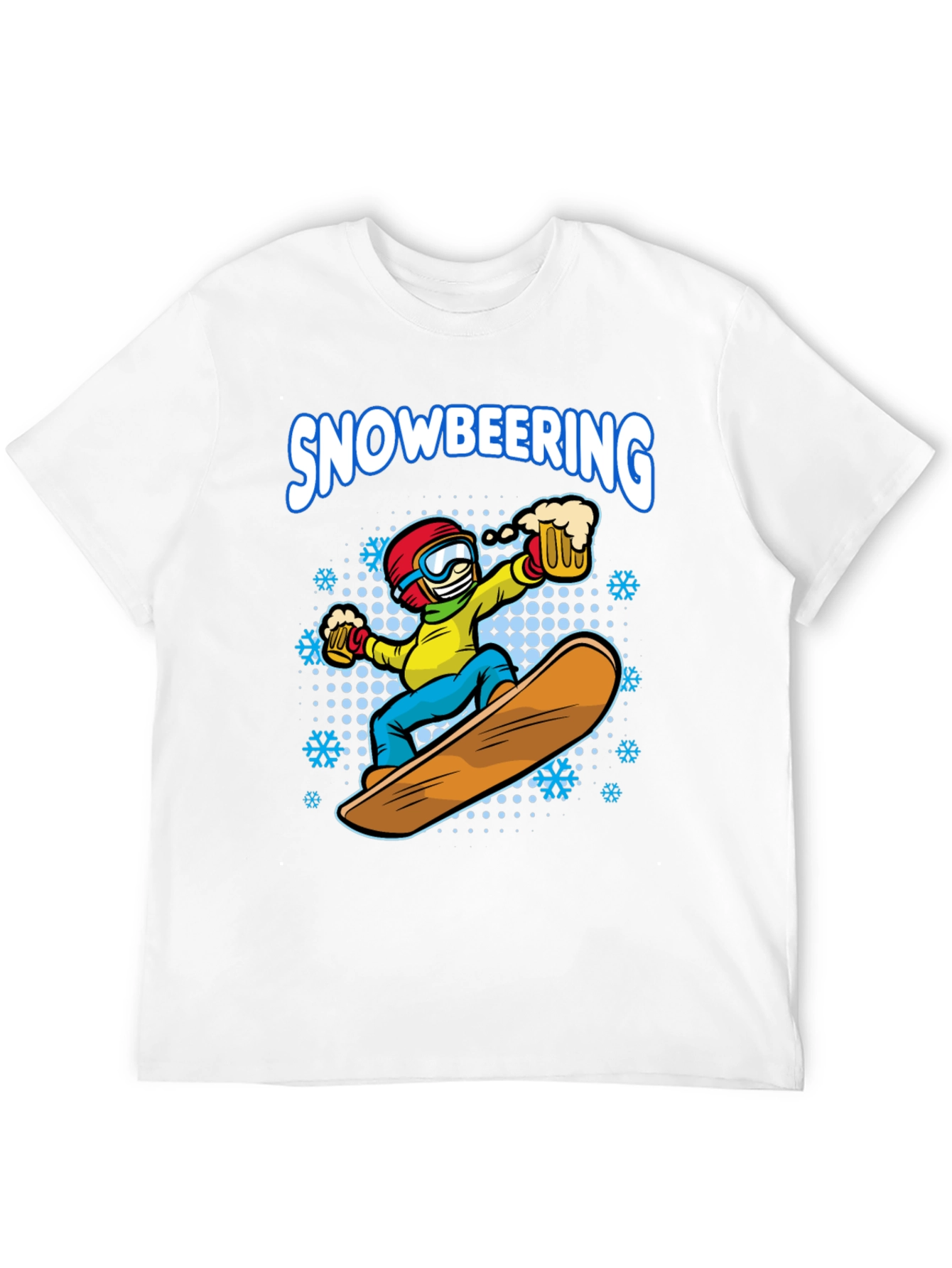 Snowboarding Beer Lover Graphic T-Shirt