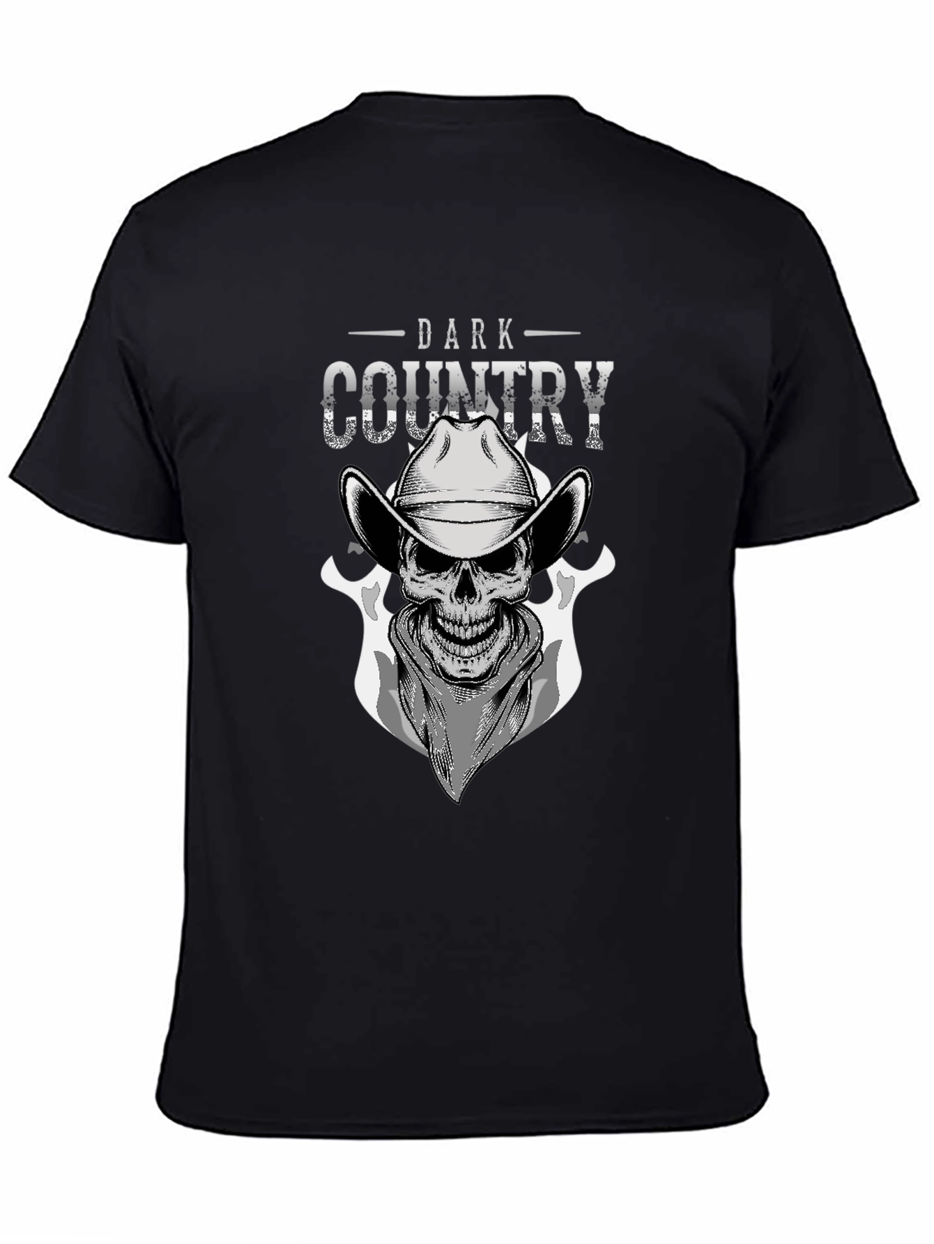 Dark Country Skull Graphic T-Shirt