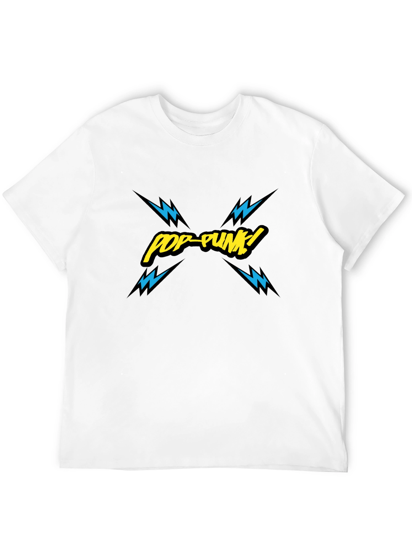 Pop-Punk Graphic Print Black T-Shirt