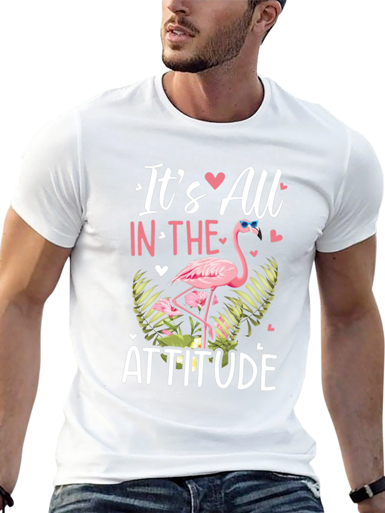 Its All in The Attitude Flamingo T-Shirt