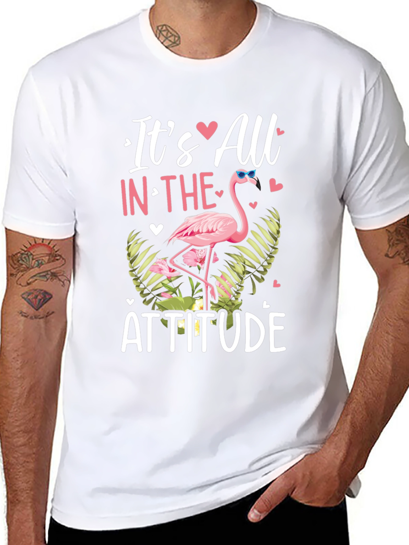 Its All in The Attitude Flamingo T-Shirt