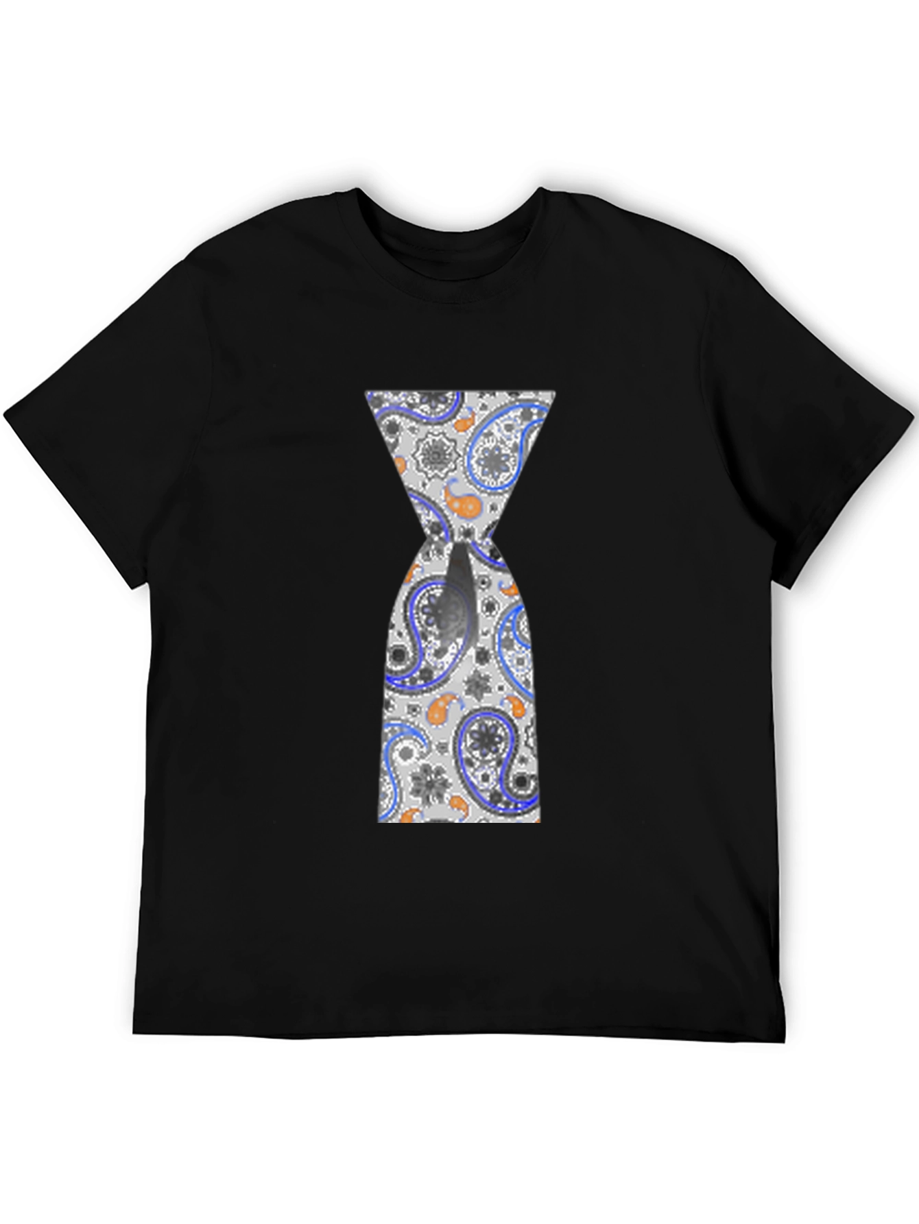 Hourglass Paisley Graphic Black T-Shirt