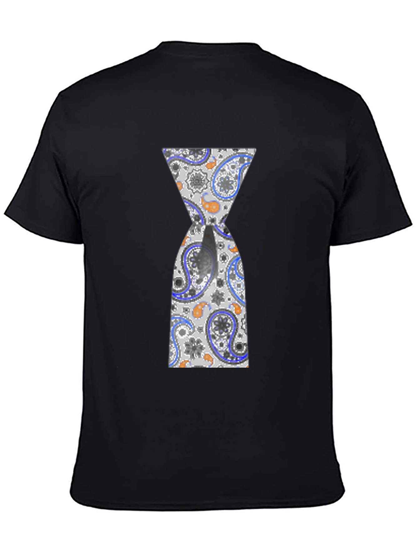 Hourglass Paisley Graphic Black T-Shirt