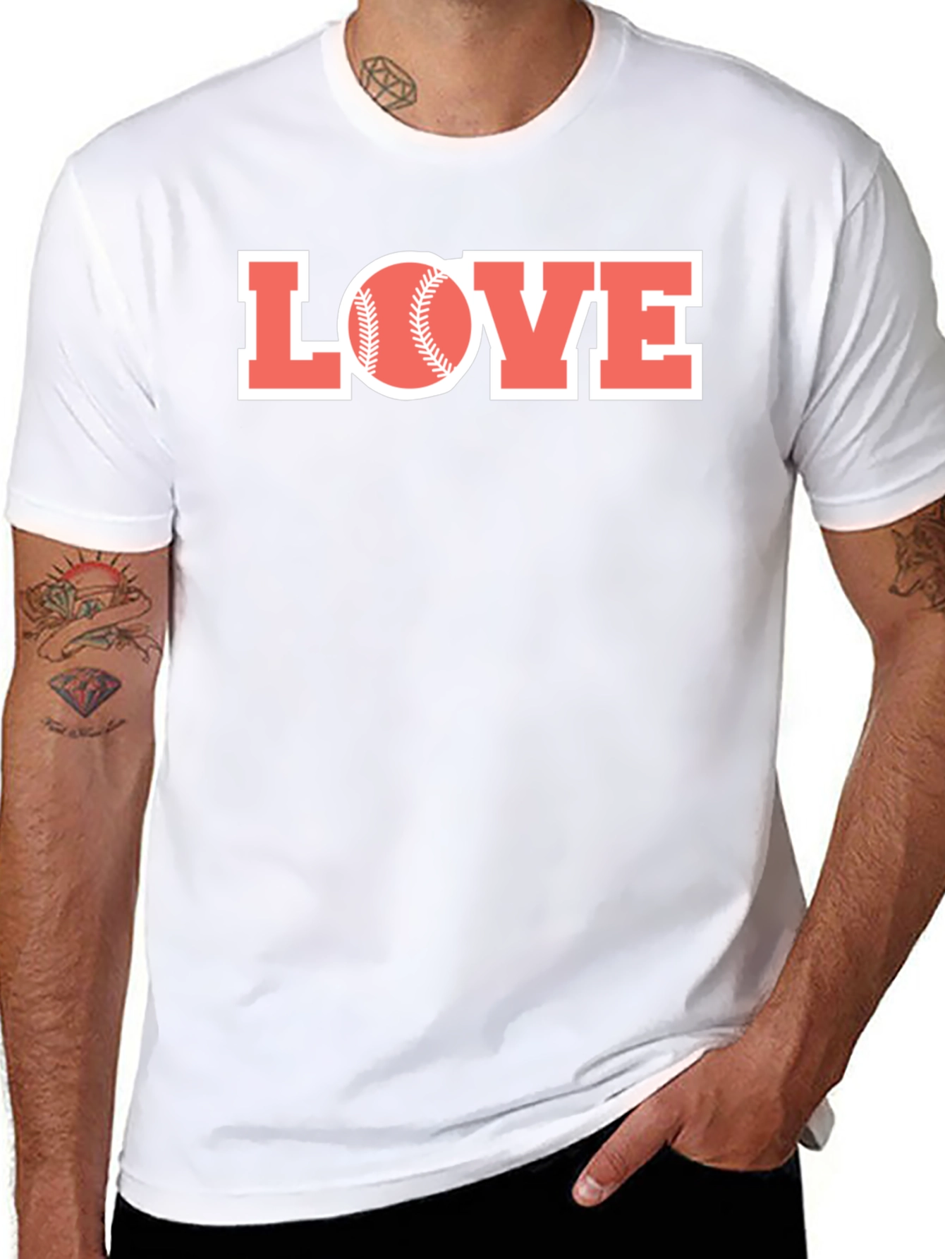 Baseball Love Graphic T-Shirt - Black