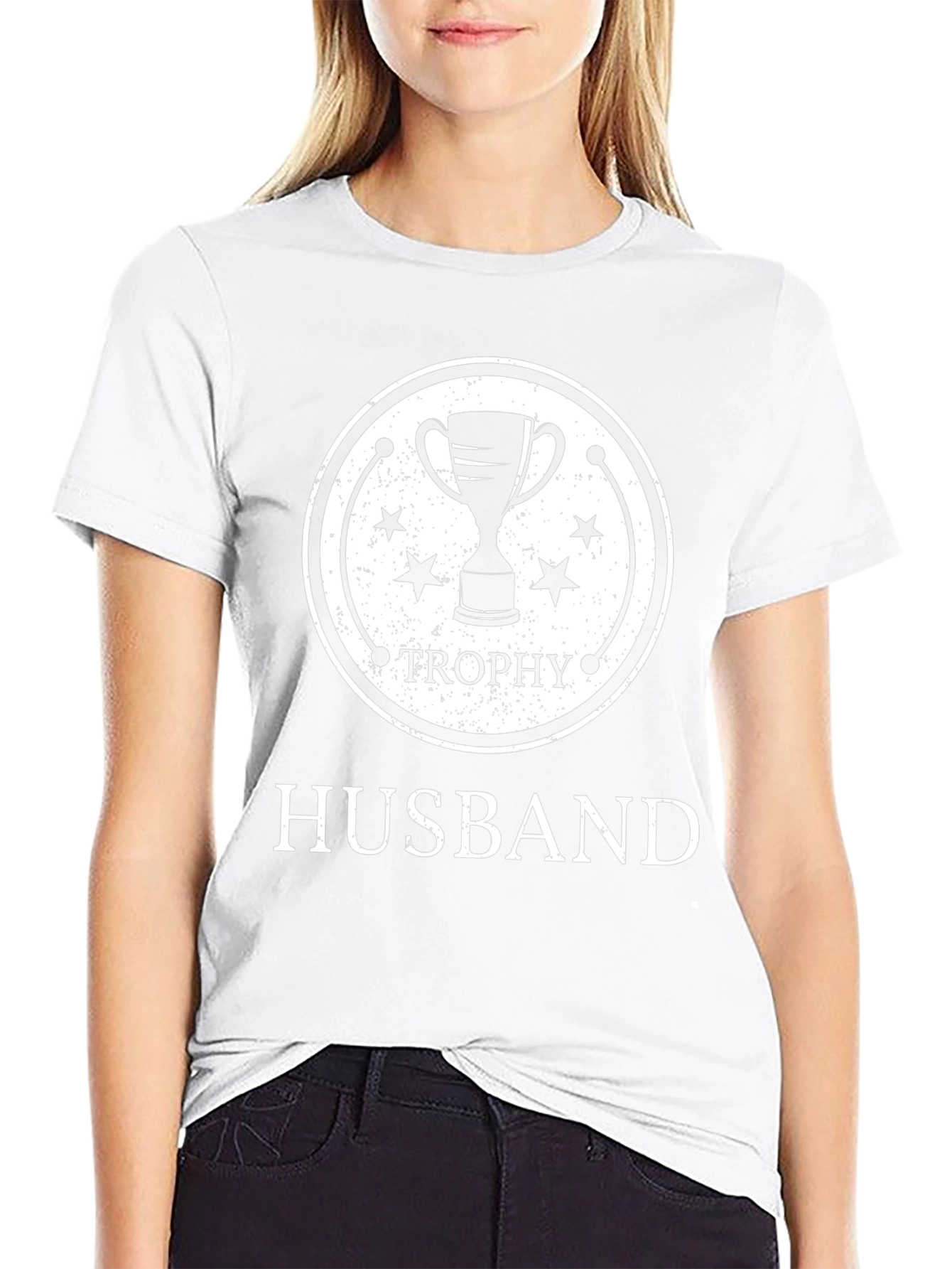 Trophy Husband Black Graphic T-Shirt