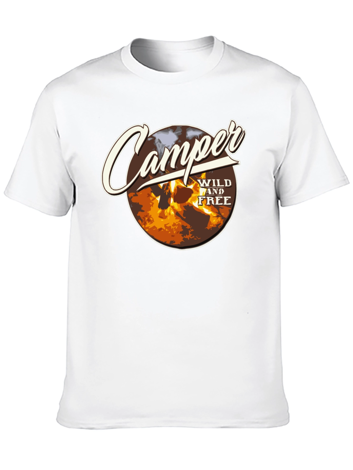Camper Wild and Free Graphic Tee - Black