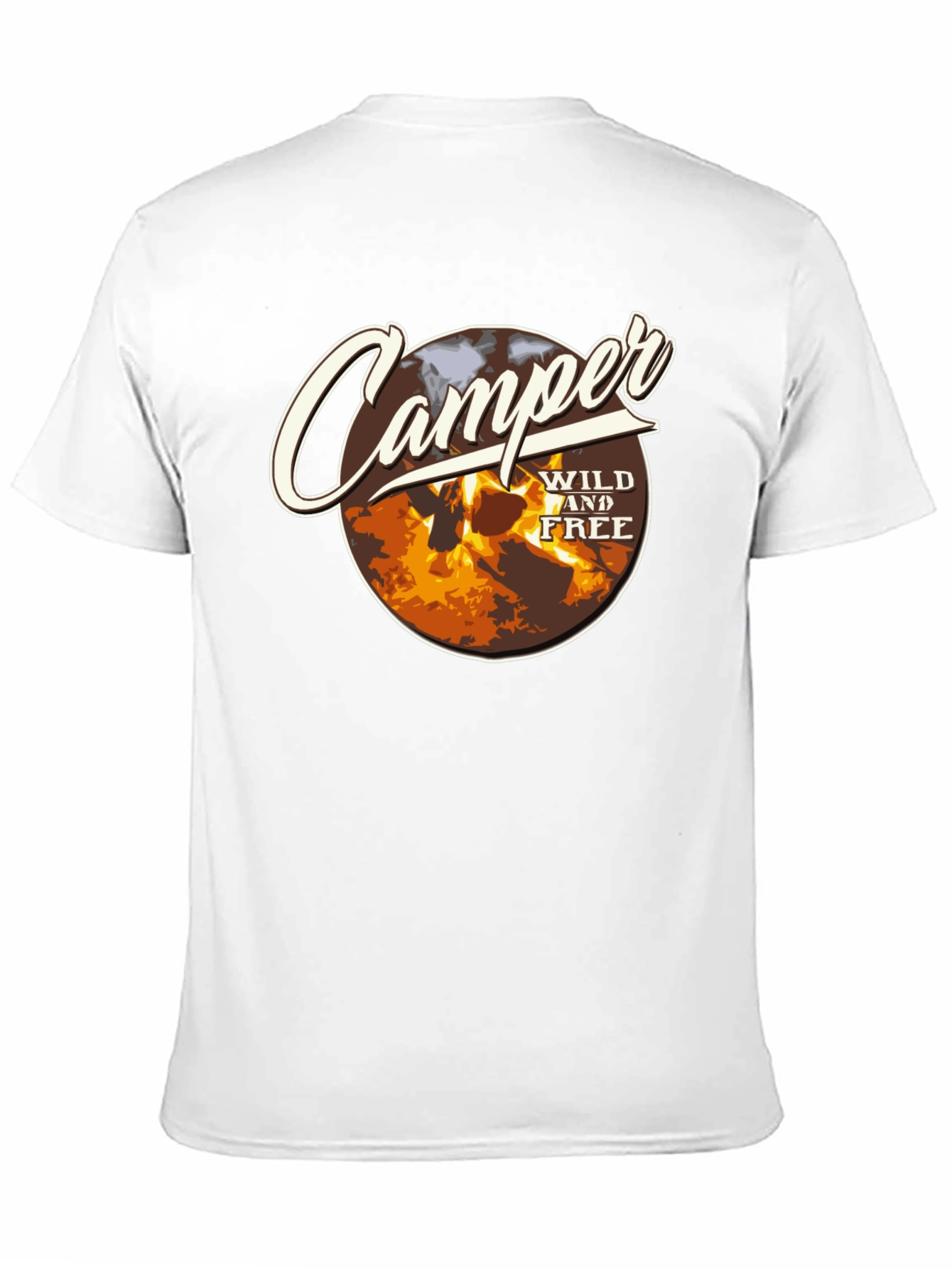 Camper Wild and Free Graphic Tee - Black