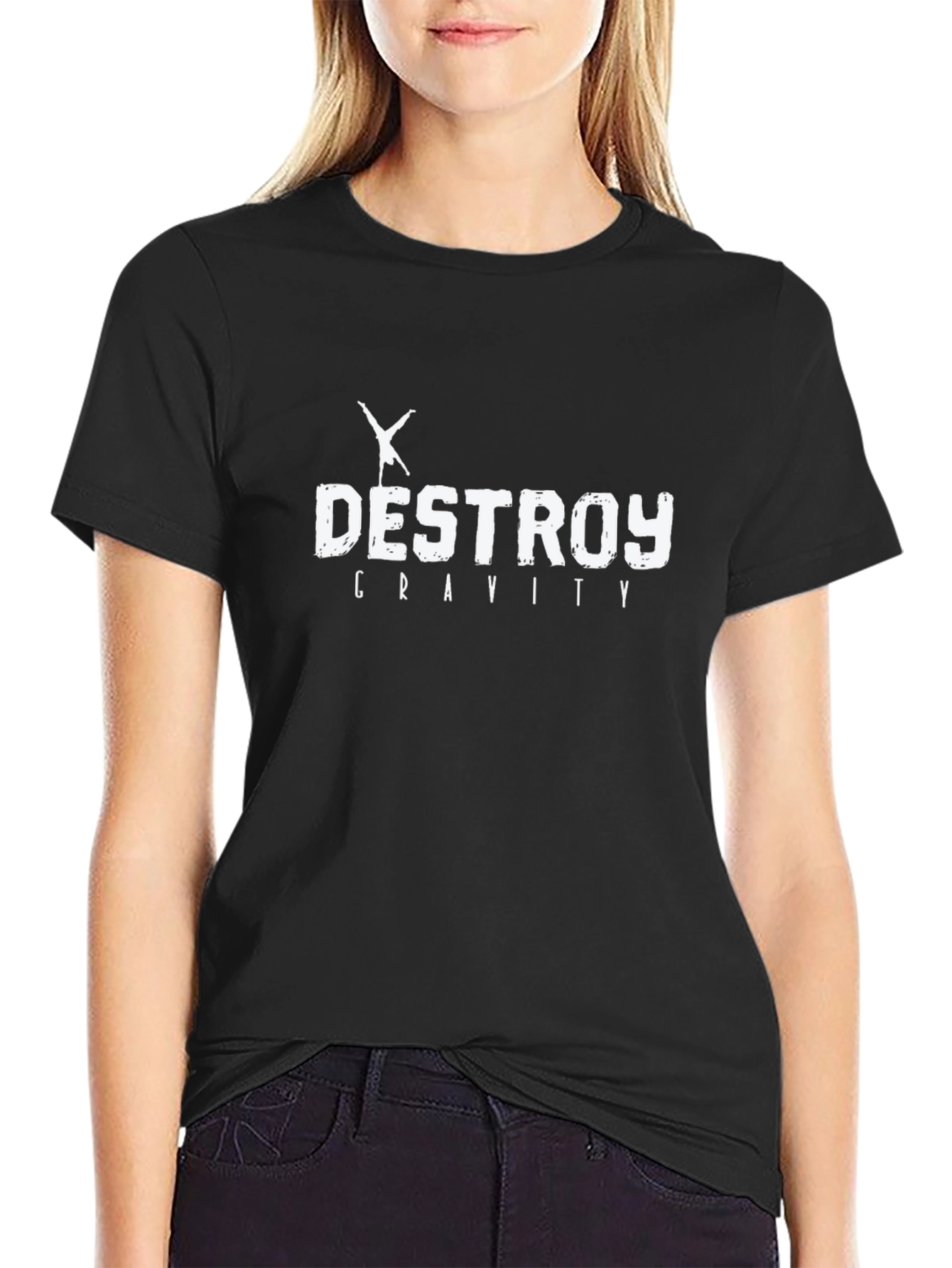 Destroy Gravity Black Graphic Tee