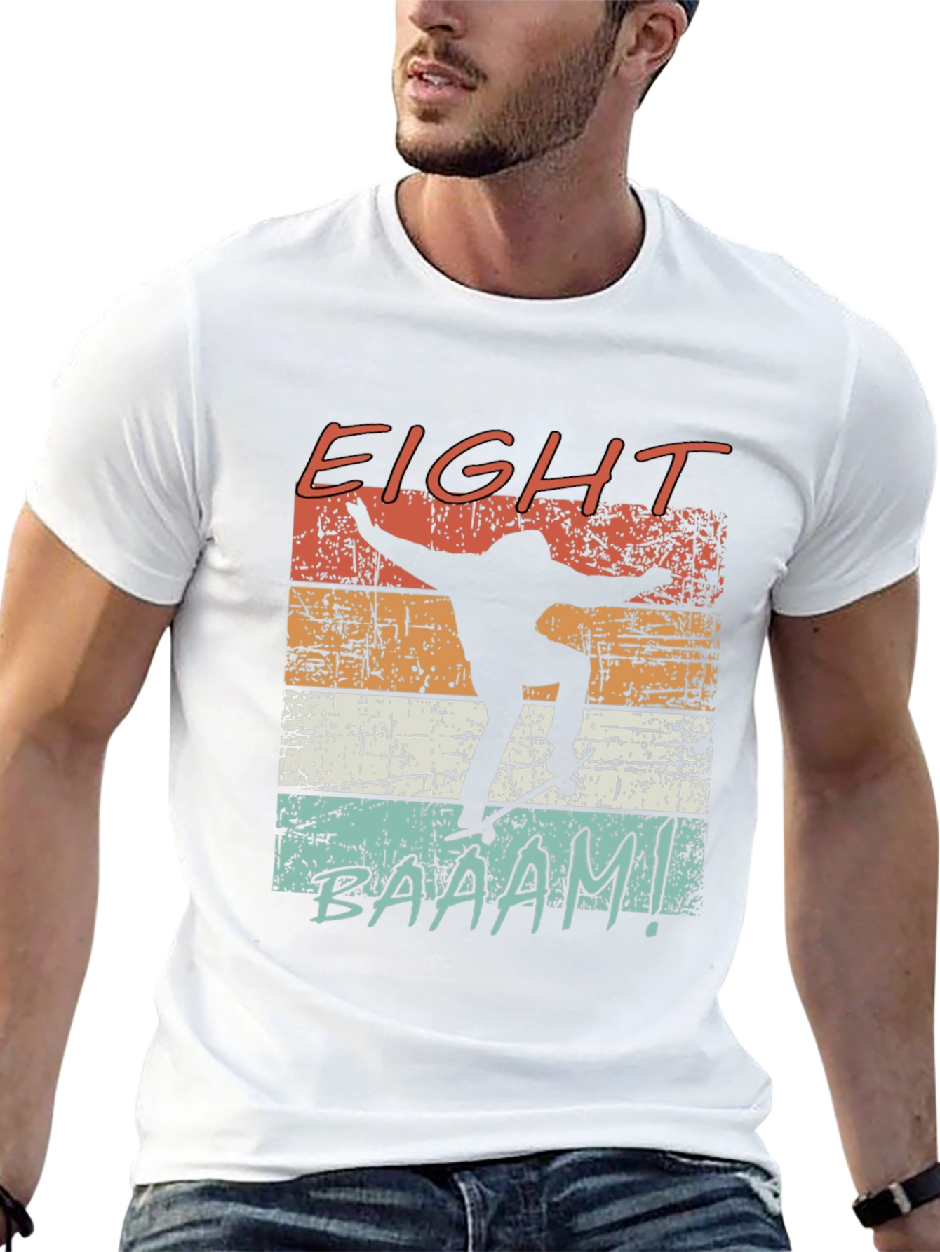 Eight Baaam Skateboarder Black T-Shirt