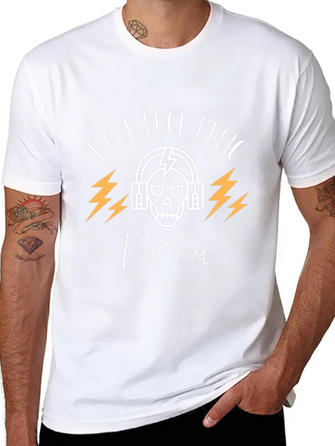 Hard Rock Music Festival Black Graphic T-Shirt