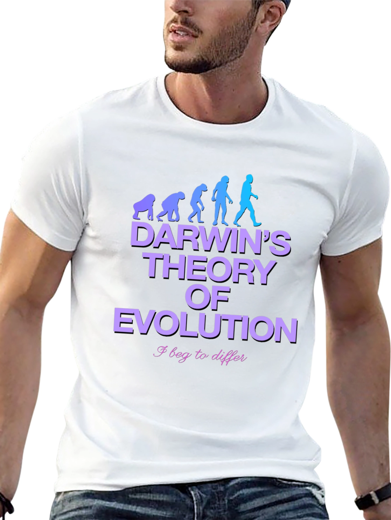 Darwins Theory Evolution Black T-Shirt