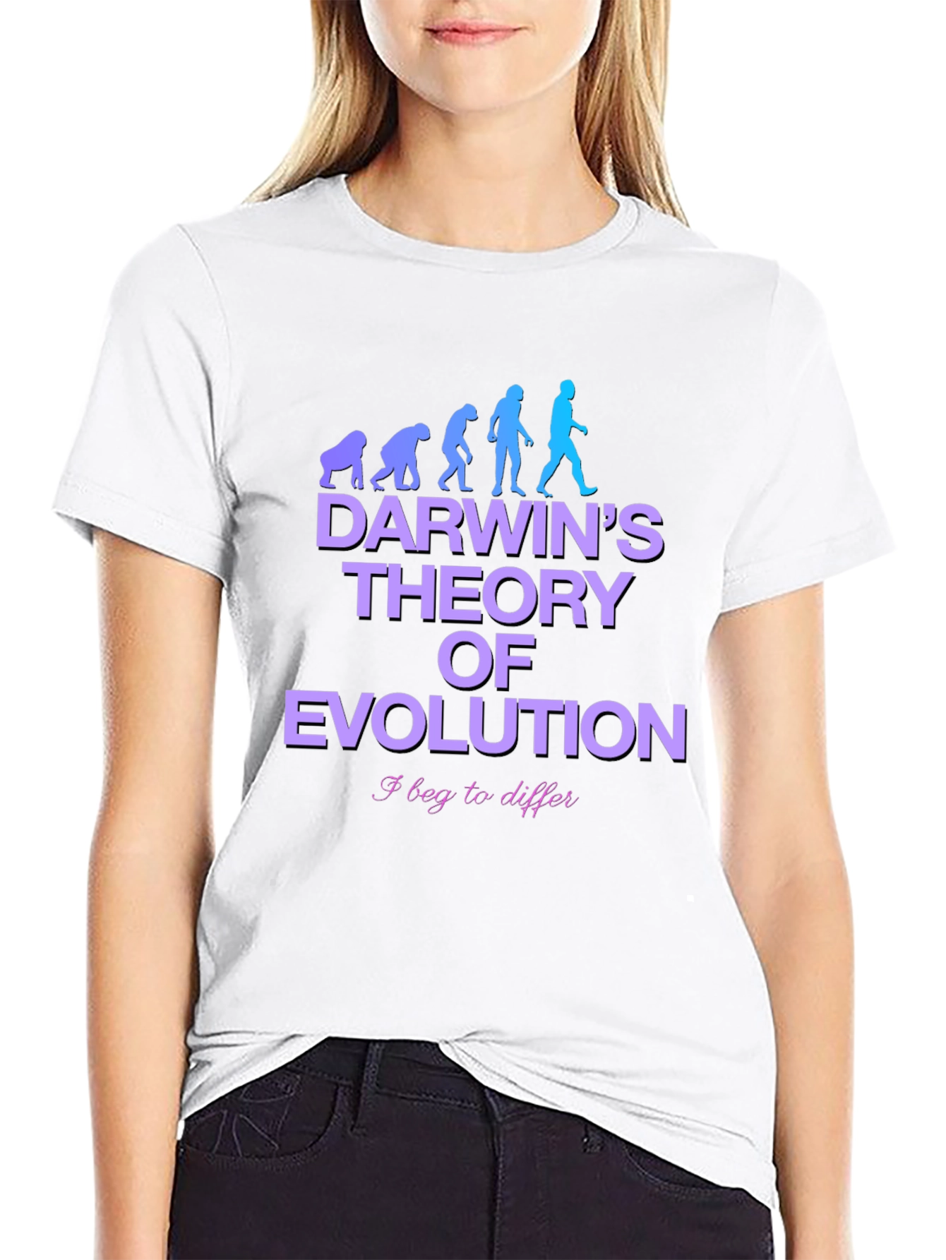 Darwins Theory Evolution Black T-Shirt