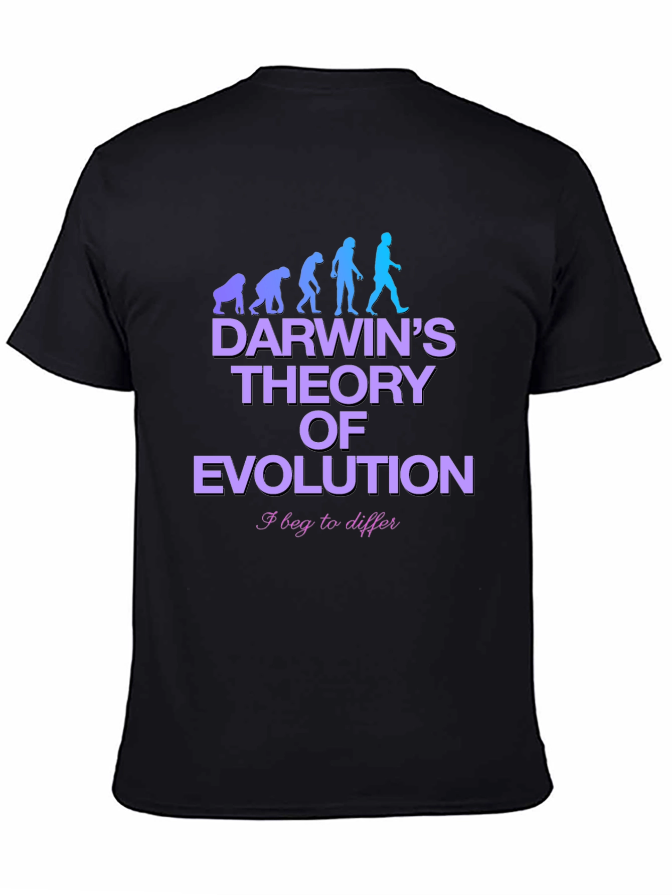 Darwins Theory Evolution Black T-Shirt