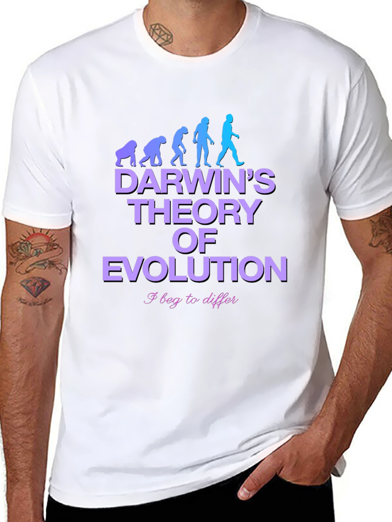 Darwins Theory Evolution Black T-Shirt